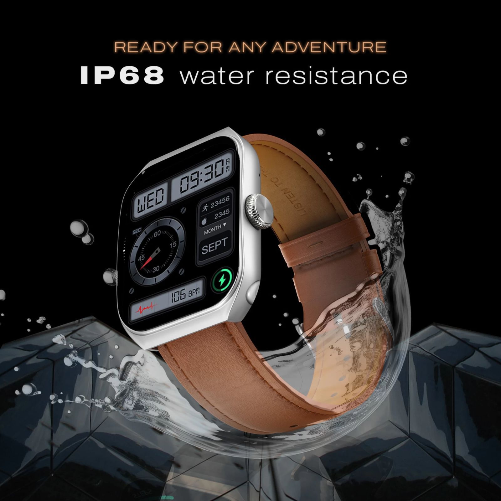 noise ColorFit Hexa Smartwatch with Bluetooth Calling (49.7mm AMOLED Display, IP67 Water Resistant, Classic Brown Strap)_15