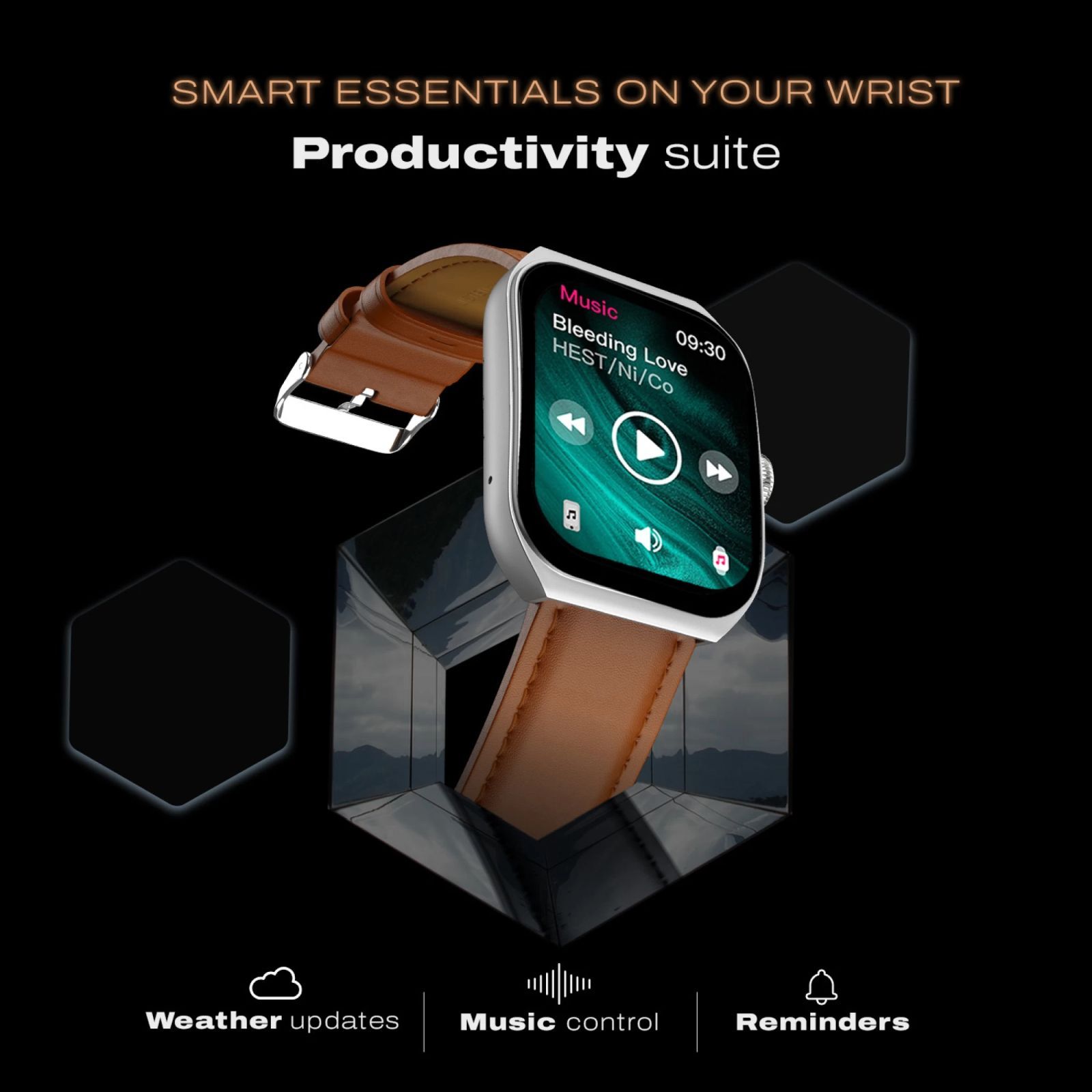 noise ColorFit Hexa Smartwatch with Bluetooth Calling (49.7mm AMOLED Display, IP67 Water Resistant, Classic Brown Strap)_16