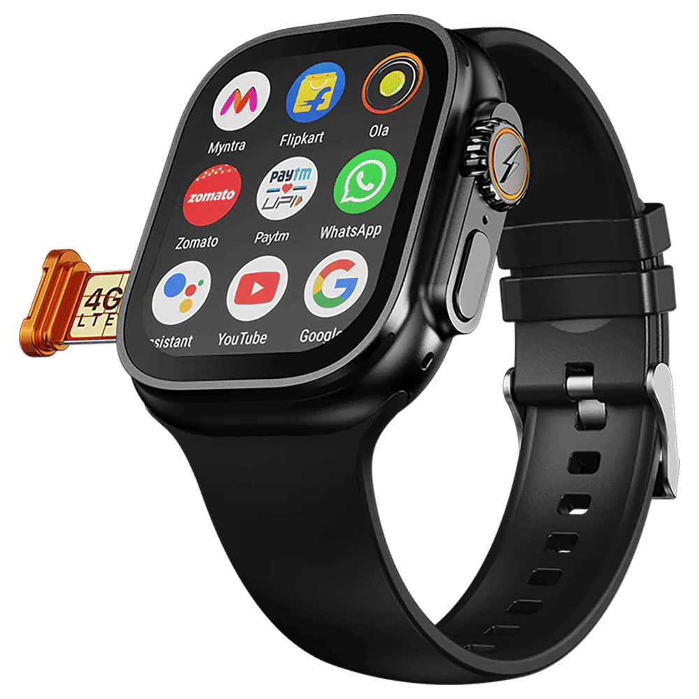 FIRE-BOLTT Oracle GPS+Wi-Fi+4G SIM+Bluetooth Android OS Wristphone (50mm Display, ARM CortexTM A53 MP, Play Store Unlimited Apps, Eclipse Flex Strap)_1