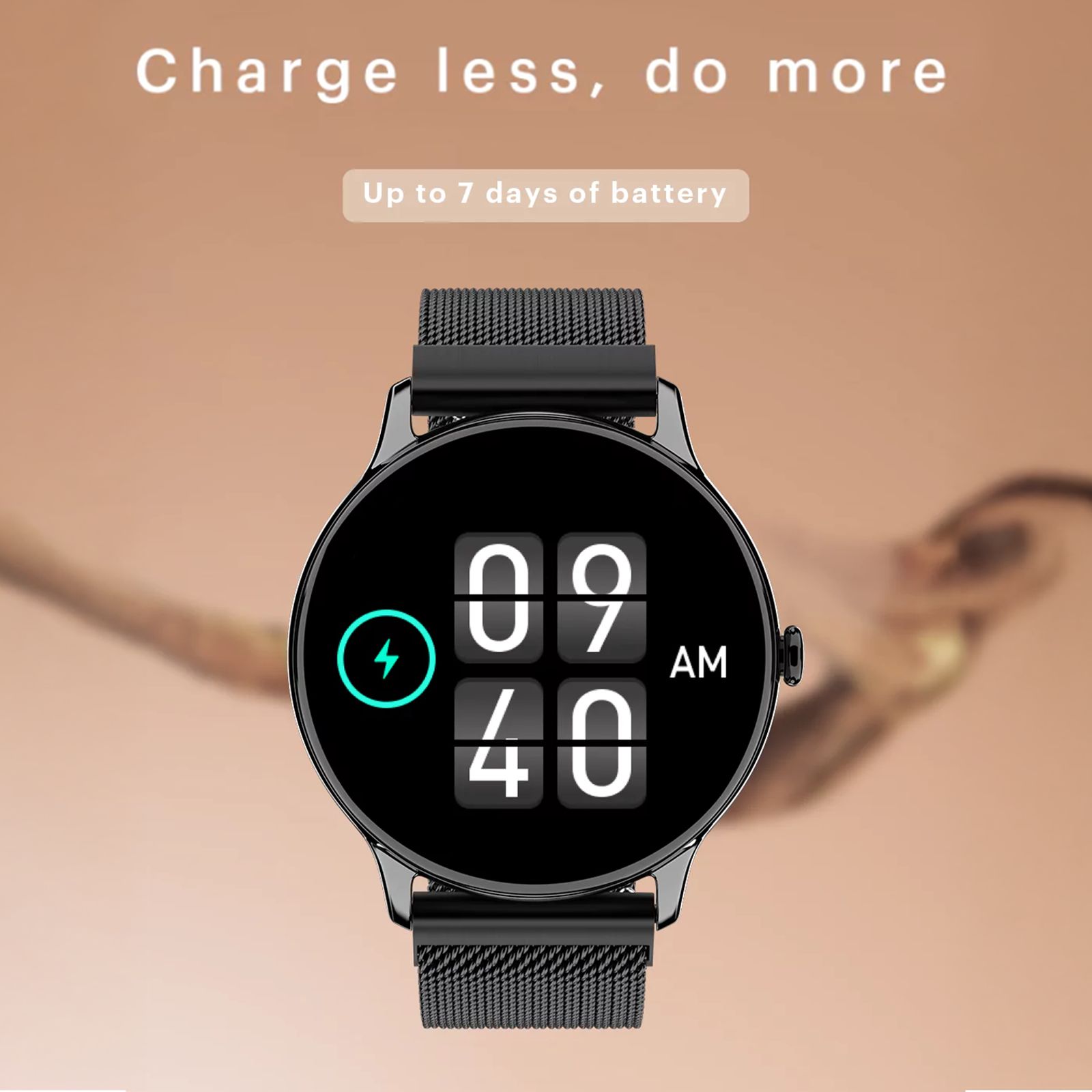 noise Twist Go Smartwatch with Bluetooth Calling (35mm TFT Display, IP67 Water Resistant, Black Link Strap)_9