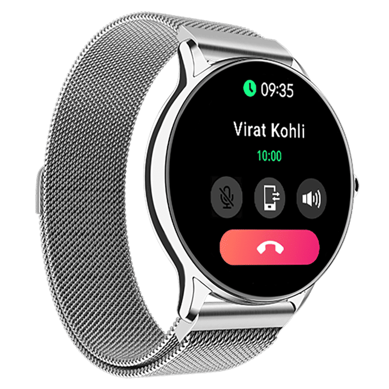 noise Twist Go Smartwatch with Bluetooth Calling (35mm TFT Display, IP67 Water Resistant, Silver Link Strap)_4