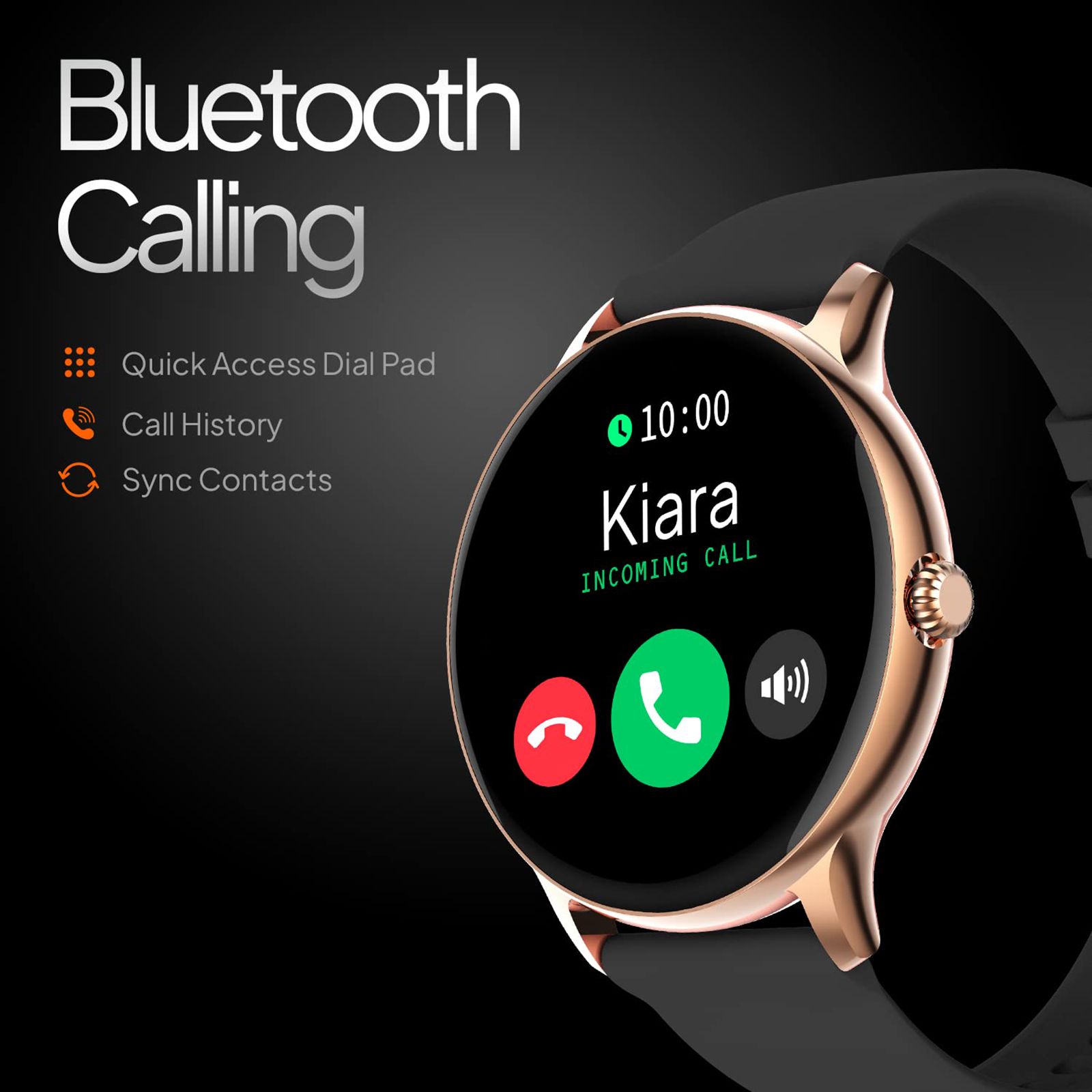 FIRE-BOLTT Phoenix Pro Smartwatch with Bluetooth Calling (35.3mm TFT HD Display, IP67 Water Resistant, Gold Black Strap)_5