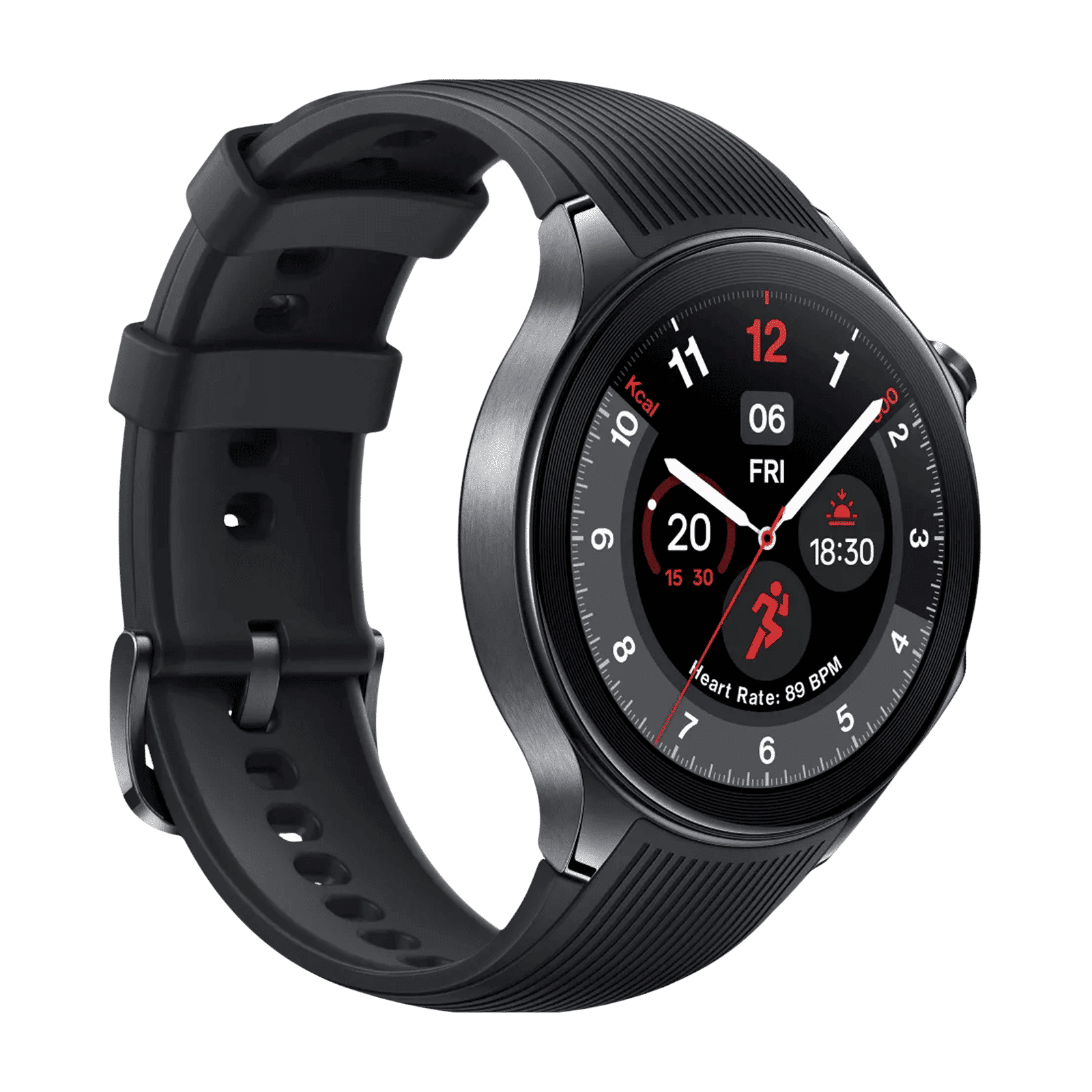 OnePlus Watch 2 Wi-Fi+Bluetooth Wear OS 4.0 Smartwatch (36.3mm AMOLED Display, Snapdragon W5 Gen 1, Dual-frequency GPS, Black Steel Strap)_5
