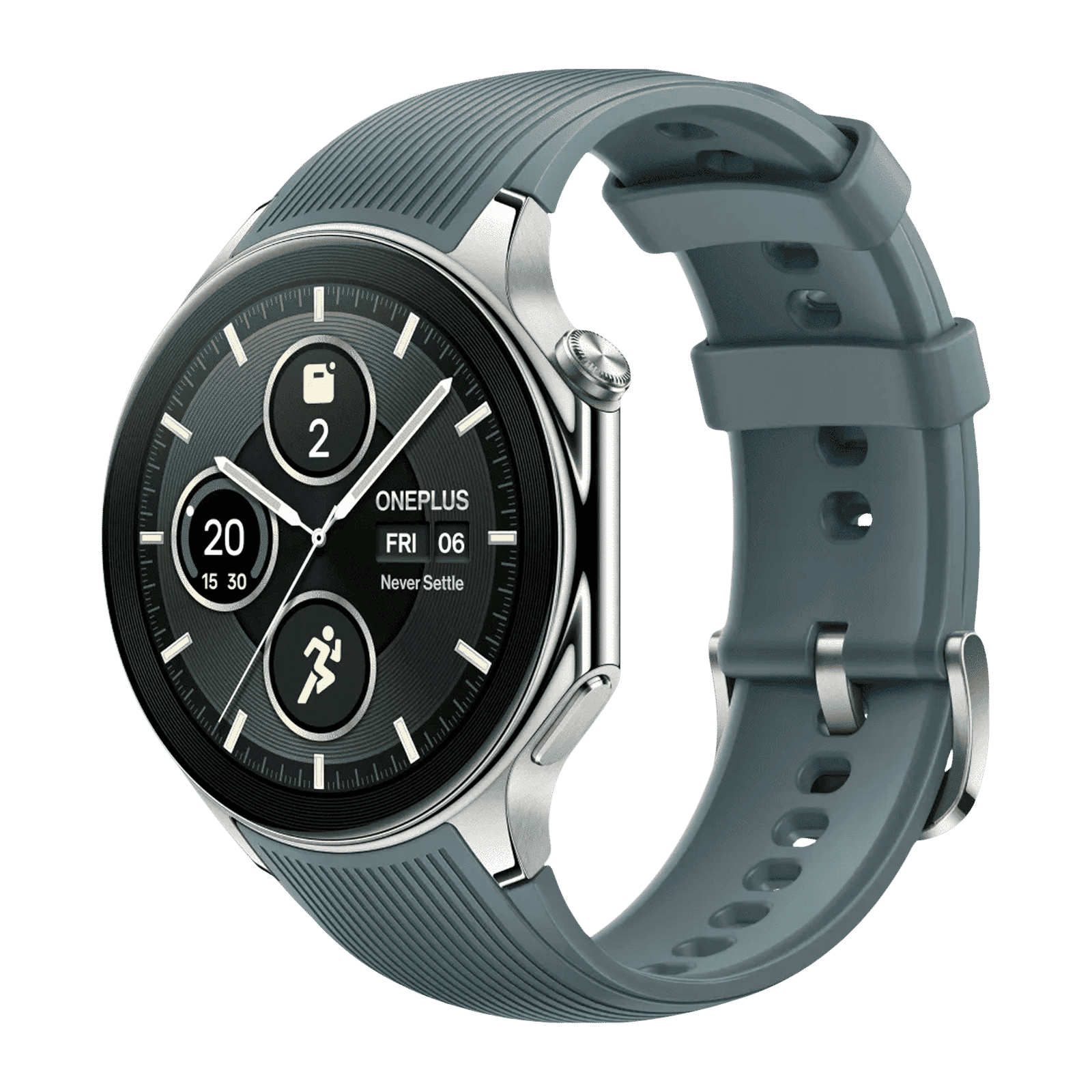 OnePlus Watch 2 GPS+WiFi+Bluetooth Google OS 4 Smartwatch (36.3mm AMOLED Display, Snapdragon W5 Gen 1, GPS, Radiant Steel Strap)_3