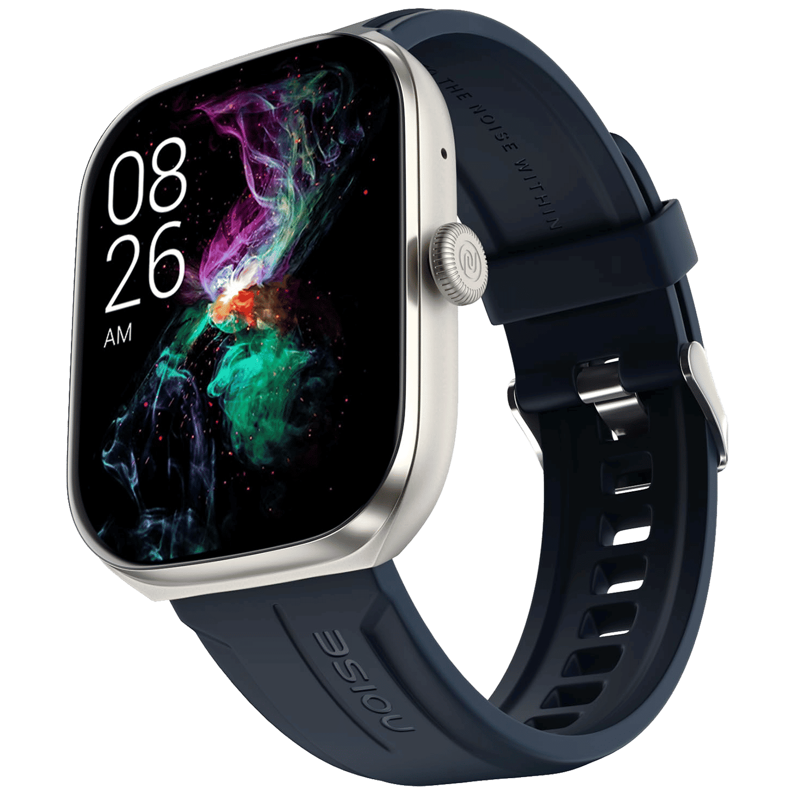 Noise ColorFit Ore Smartwatch with Bluetooth Calling (53.34mm HD AMOLED Display, IP68 Water Resistant, Space Blue Strap)_1