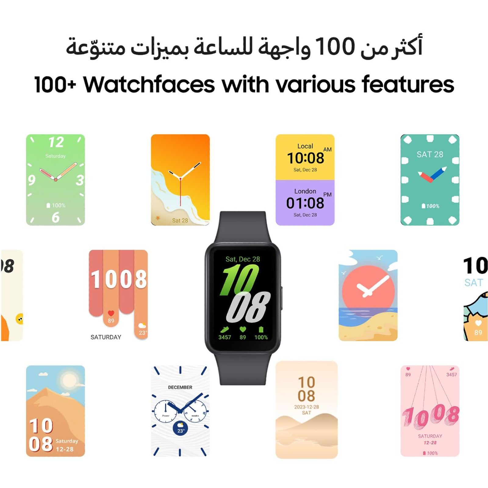 SAMSUNG Galaxy Fit3 Smartwatch with Activity Tracker (40.9mm AMOLED Display, IP68 Water Resistant, Gray Strap)_12