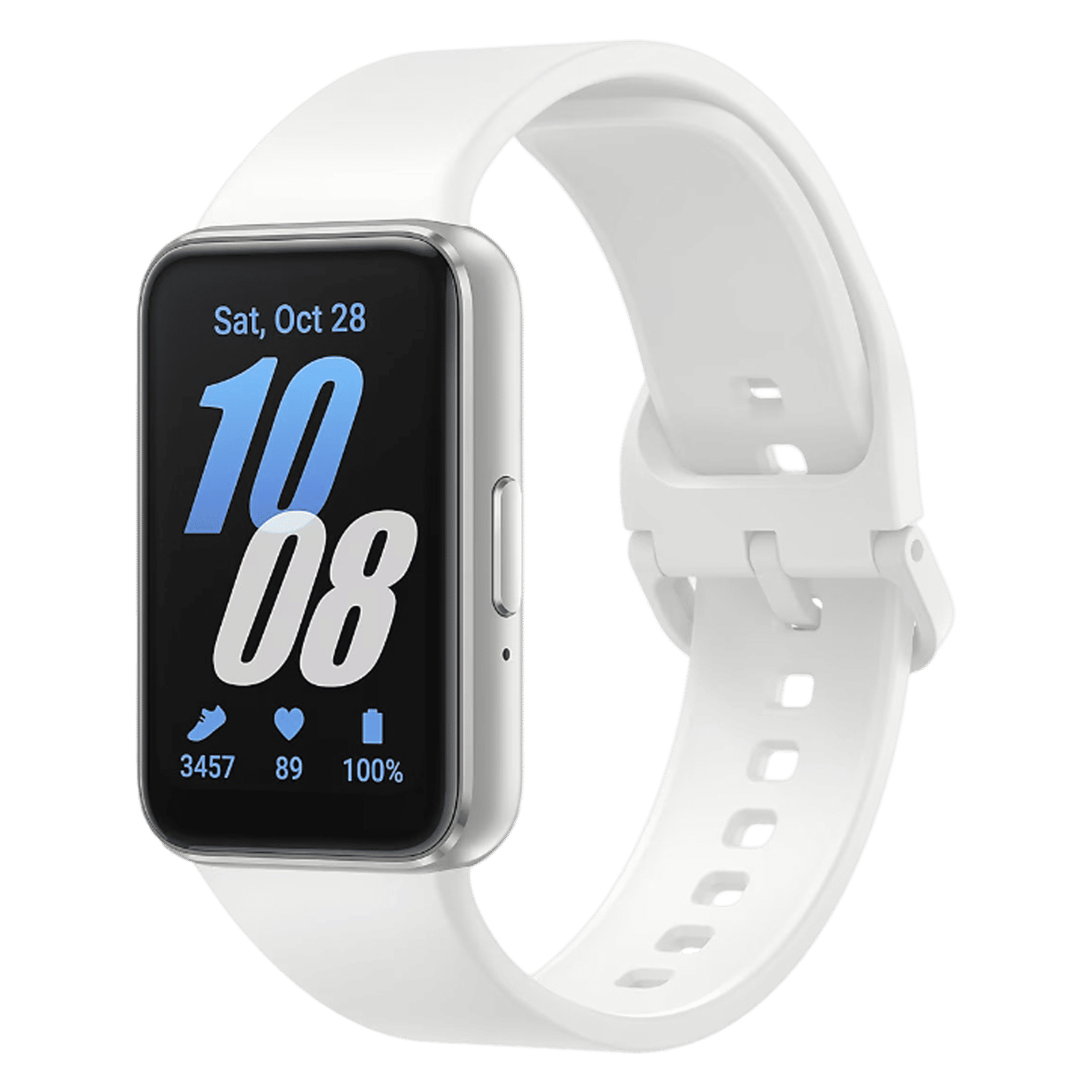 SAMSUNG Galaxy Fit3 Smartwatch with Activity Tracker (40.9mm AMOLED Display, IP68 Water Resistant, Silver Strap)_3