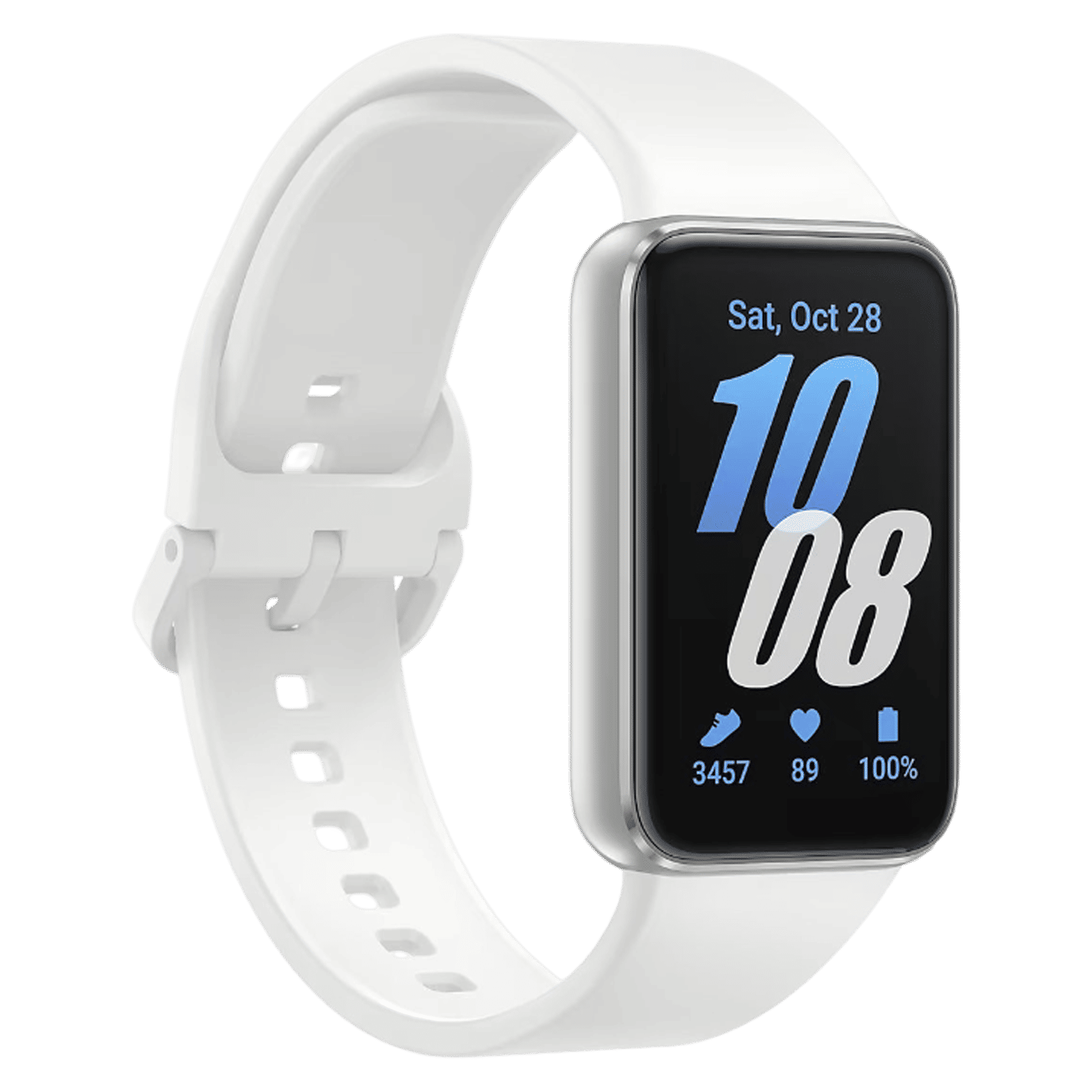 SAMSUNG Galaxy Fit3 Smartwatch with Activity Tracker (40.9mm AMOLED Display, IP68 Water Resistant, Silver Strap)_5