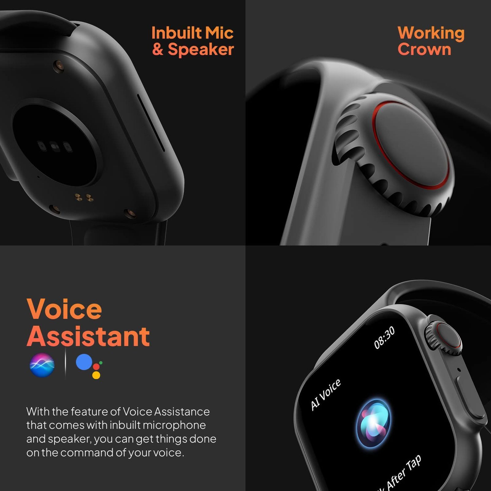 FIRE-BOLTT Gladiator Smartwatch with Bluetooth Calling (49.7mm HD Display, IP67 Water Resistant, Black Strap)_16