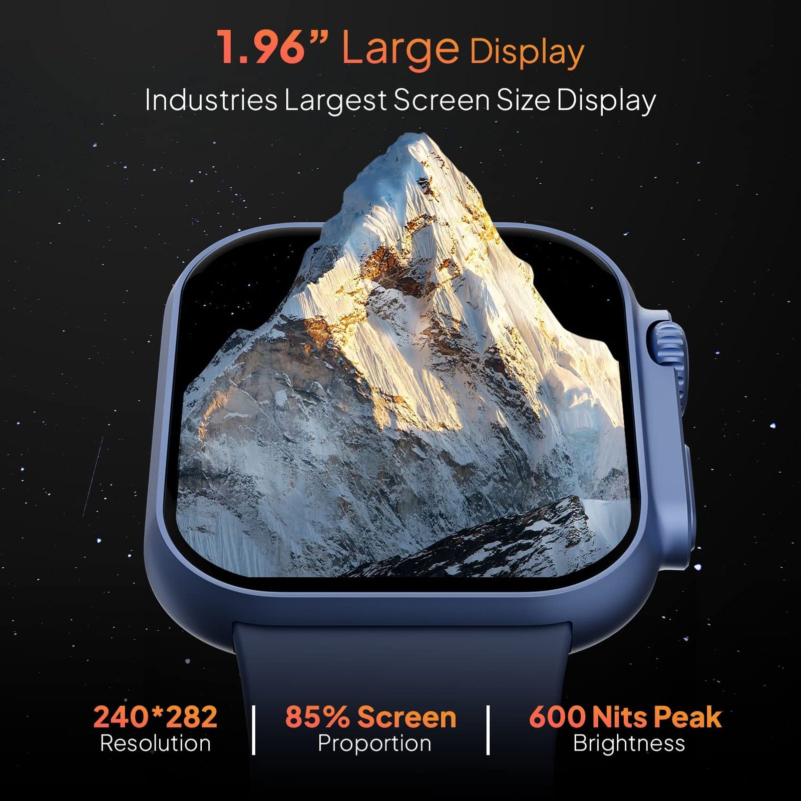 FIRE-BOLTT Gladiator Smartwatch with Bluetooth Calling (49.7mm HD Display, IP67 Water Resistant, Blue Strap)_9