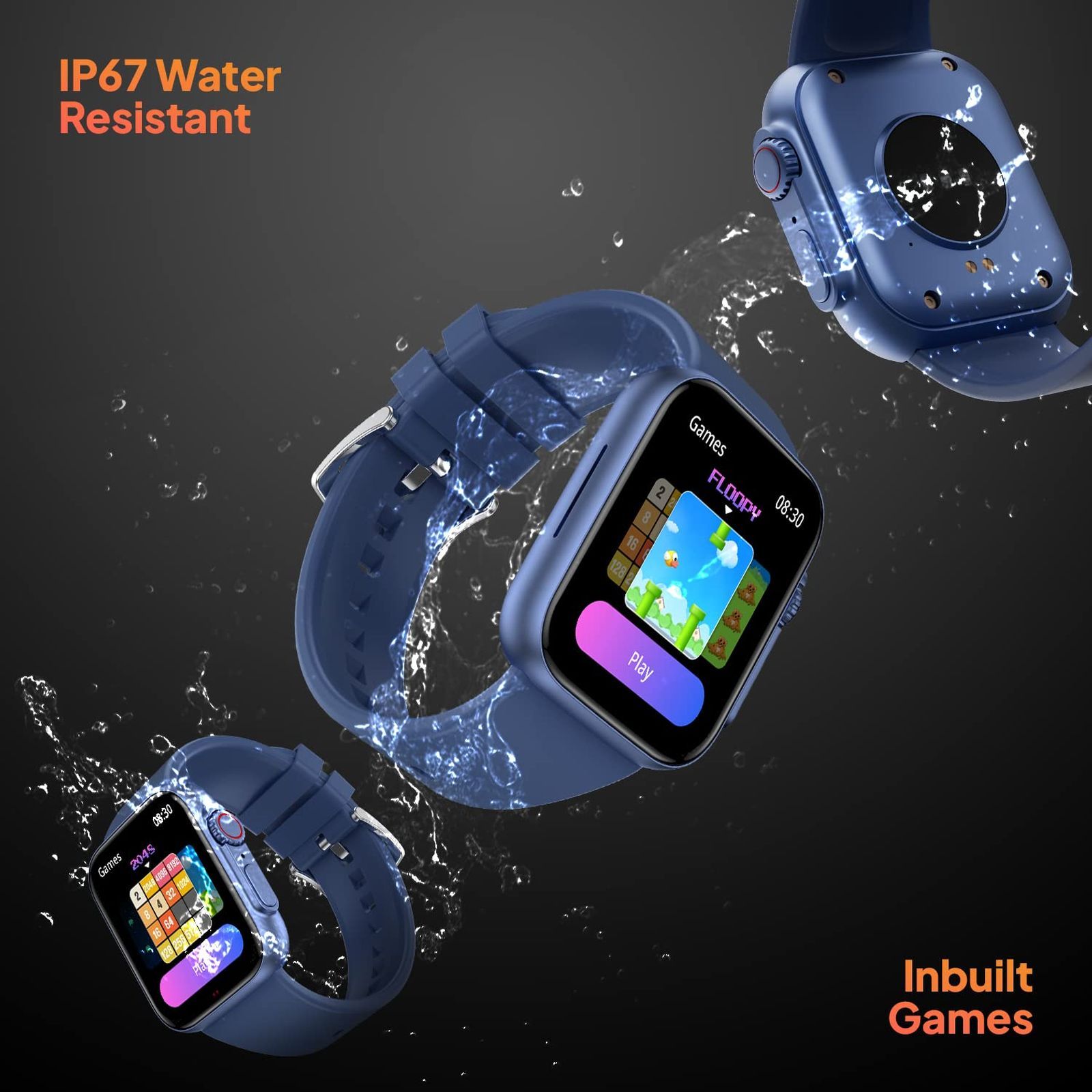FIRE-BOLTT Gladiator Smartwatch with Bluetooth Calling (49.7mm HD Display, IP67 Water Resistant, Blue Strap)_13