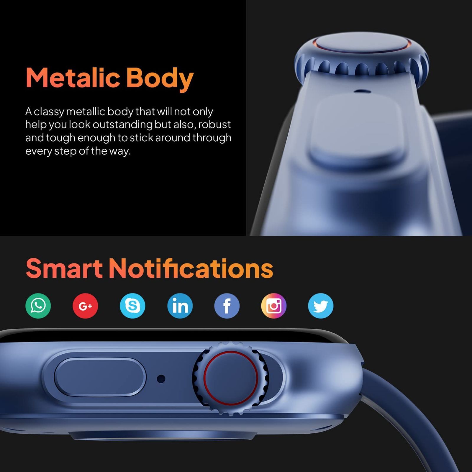 FIRE-BOLTT Gladiator Smartwatch with Bluetooth Calling (49.7mm HD Display, IP67 Water Resistant, Blue Strap)_16