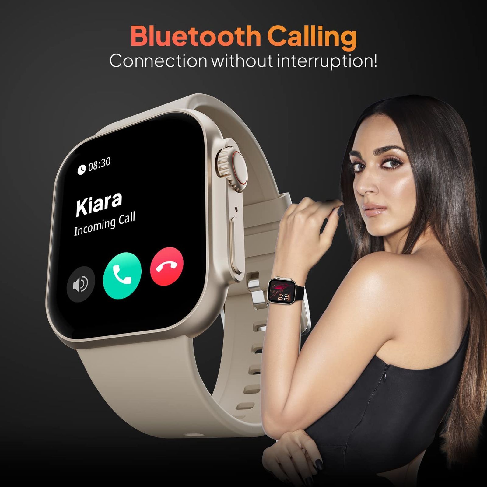 FIRE-BOLTT Gladiator Smartwatch with Bluetooth Calling (49.7mm HD Display, IP67 Water Resistant, Light Gold Strap)_16