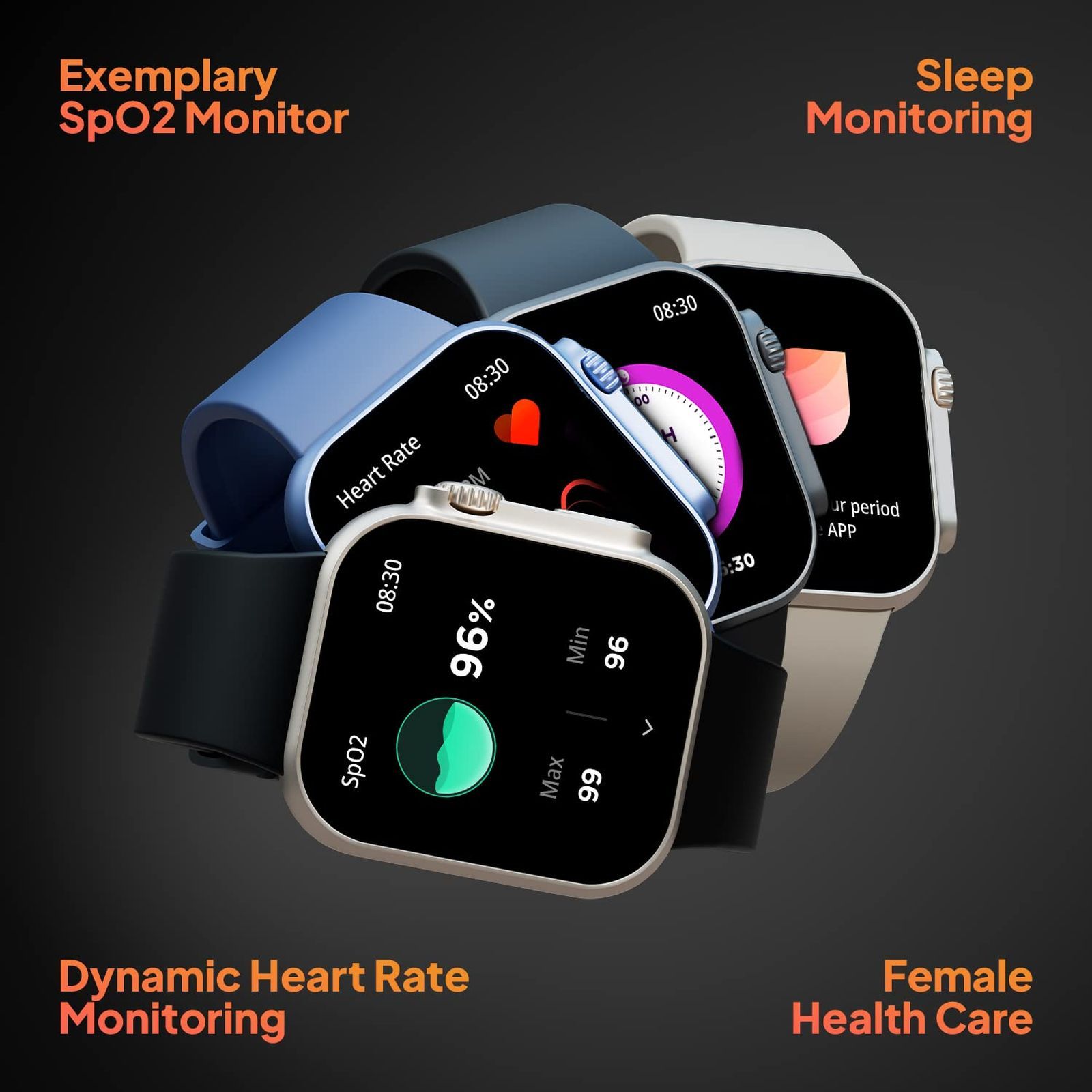 FIRE-BOLTT Gladiator Smartwatch with Bluetooth Calling (49.7mm HD Display, IP67 Water Resistant, Orange Strap)_11