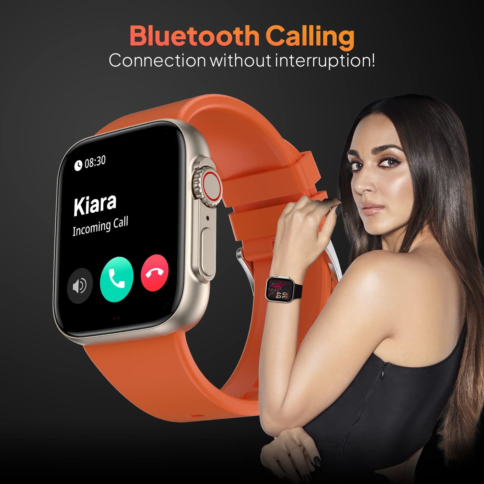 FIRE-BOLTT Gladiator Smartwatch with Bluetooth Calling (49.7mm HD Display, IP67 Water Resistant, Orange Strap)_15