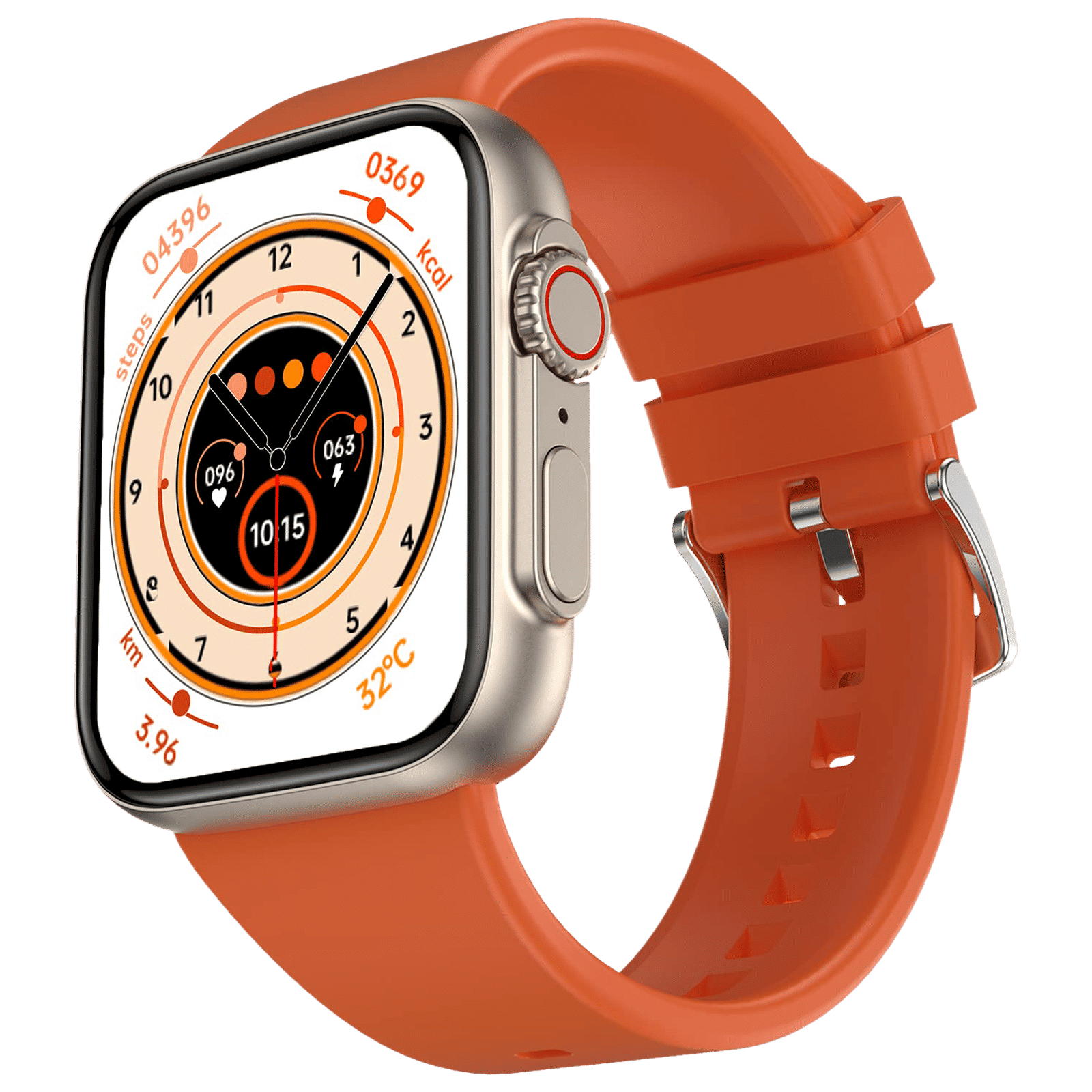FIRE-BOLTT Gladiator Smartwatch with Bluetooth Calling (49.7mm HD Display, IP67 Water Resistant, Orange Strap)_3