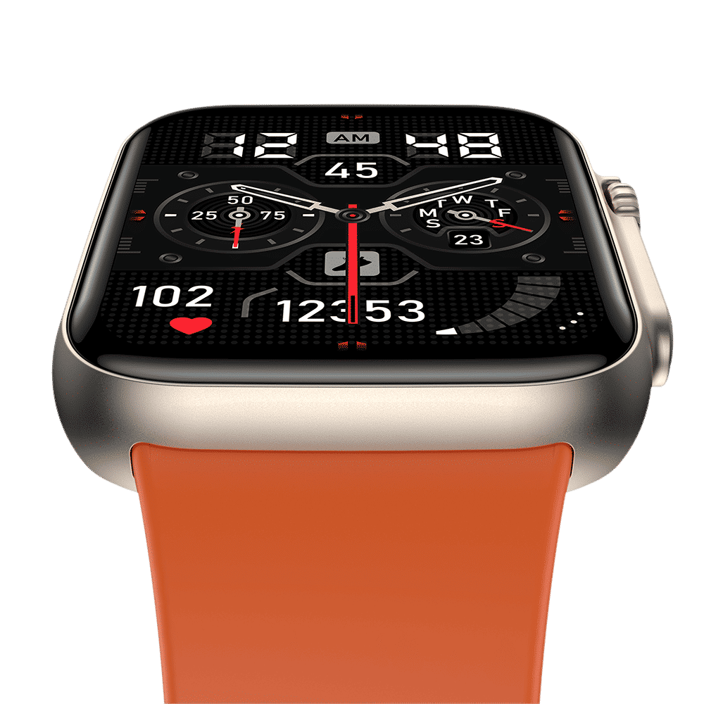 FIRE-BOLTT Gladiator Smartwatch with Bluetooth Calling (49.7mm HD Display, IP67 Water Resistant, Orange Strap)_6