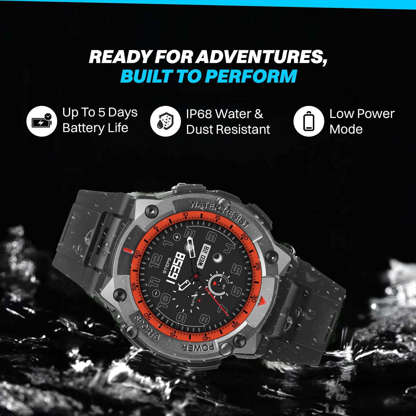 Croma Stride IR Smartwatch with Bluetooth Calling (1.39 inches, IPS Display, IP68 Water and Dust Resistant, Black Strap)_14