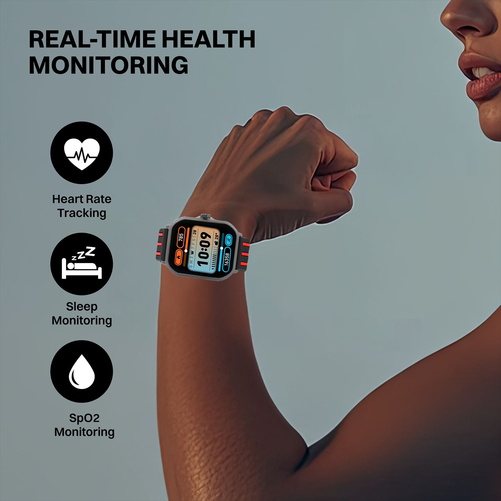 Croma Velocity AW Smartwatch with Bluetooth Calling (49.76mm AMOLED Display, IP68 Water Resistant, Black Strap)_9