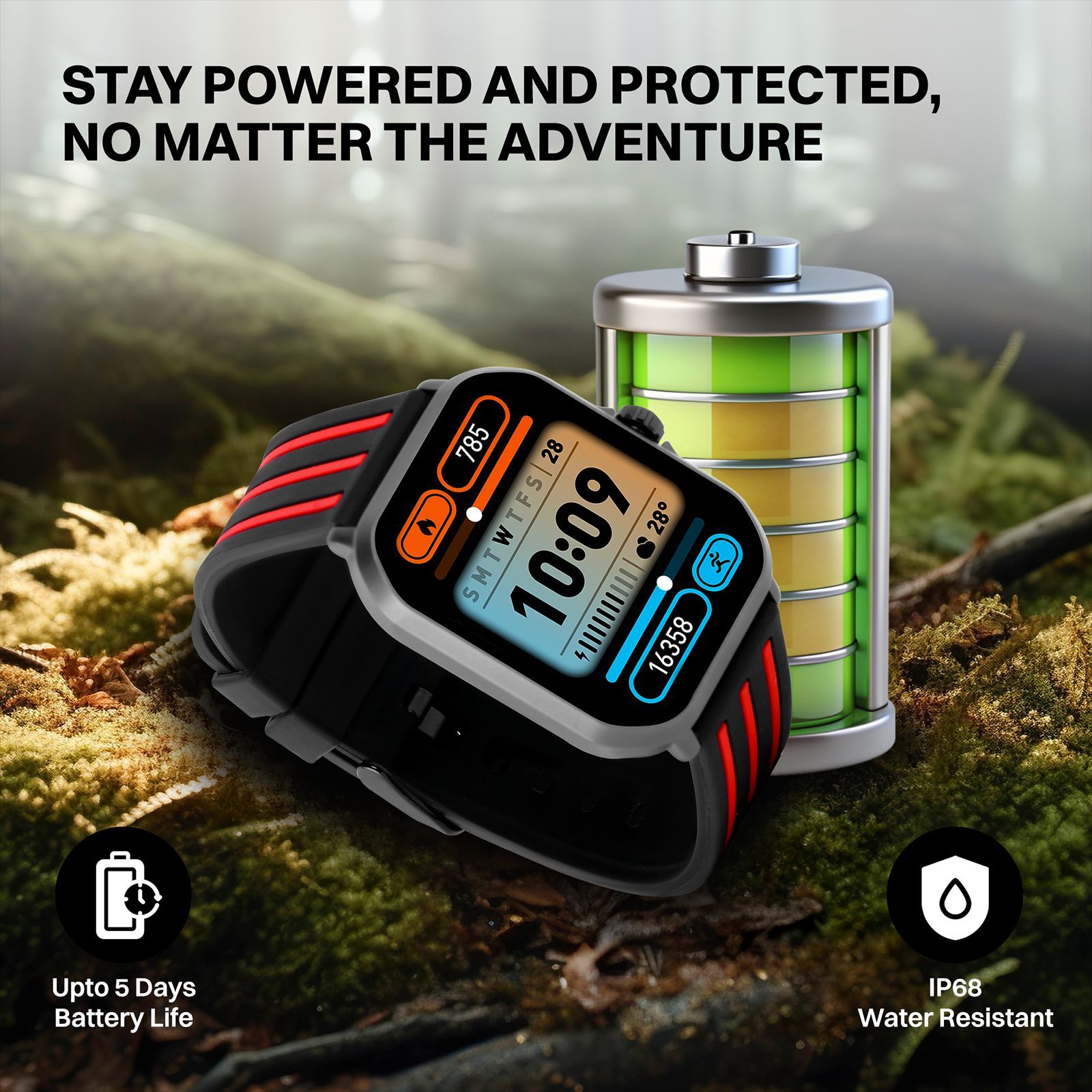 Croma Velocity AW Smartwatch with Bluetooth Calling (49.76mm AMOLED Display, IP68 Water Resistant, Black Strap)_12