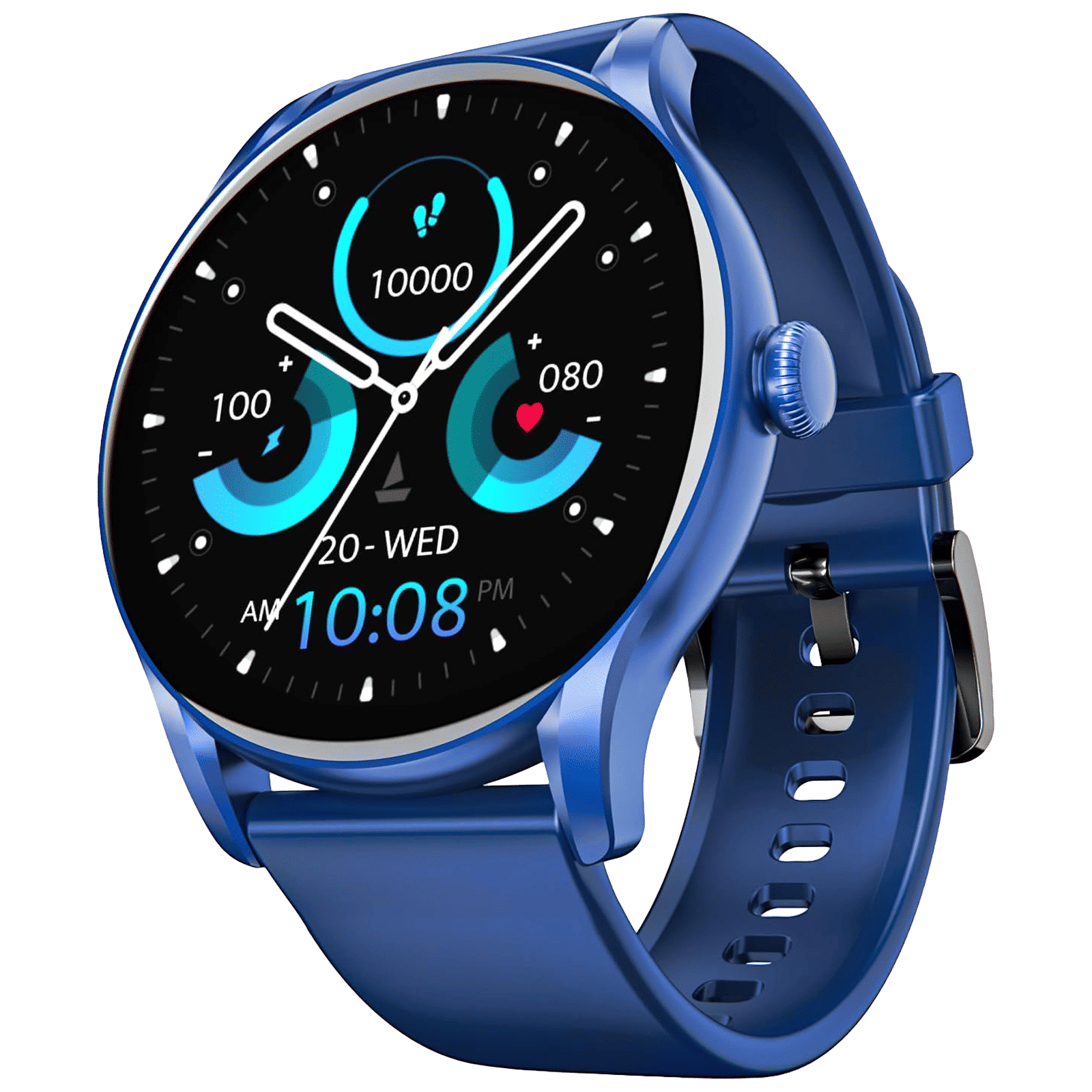 boAt Lunar Connect Ace Smartwatch with Bluetooth Calling (36.3mm AMOLED Display, IP68 Water Resistant, Indigo Blue Strap) boAt Lunar Connect Ace Smartwatch with Bluetooth Calling (36.3mm AMOLED Display, IP68 Water Resistant, Indigo Blue Strap)_1