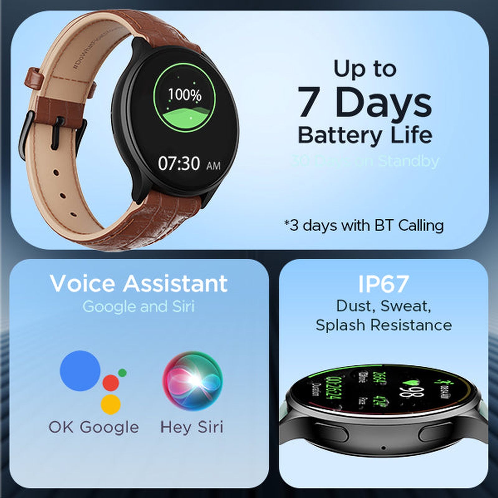 boAt Lunar Prime Smartwatch with Bluetooth Calling (36.8mm AMOLED Display, IP67 Sweat Resistant, Brown Leather Strap)_5