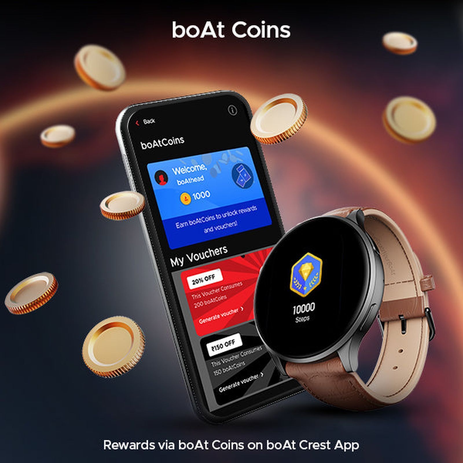 boAt Lunar Prime Smartwatch with Bluetooth Calling (36.8mm AMOLED Display, IP67 Sweat Resistant, Brown Leather Strap)_7