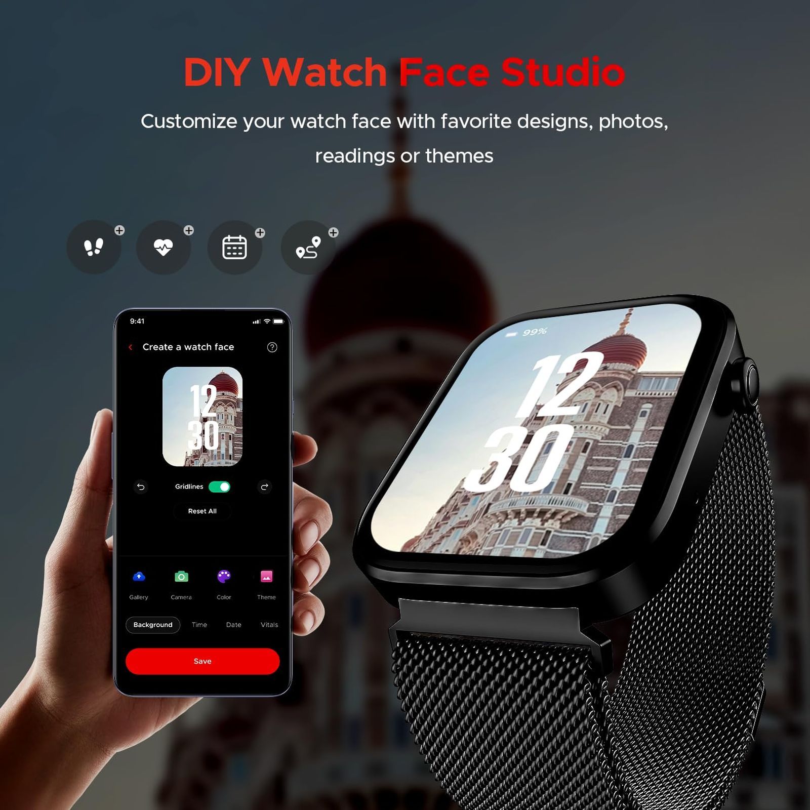 boAt Storm Call 3 Smartwatch with Bluetooth Calling (46.4mm HD Display, IP67 Sweat Resistant, Black Metal Strap) boAt Storm Call 3 Smartwatch with Bluetooth Calling (46.4mm HD Display, IP67 Sweat Resistant, Black Metal Strap)_6