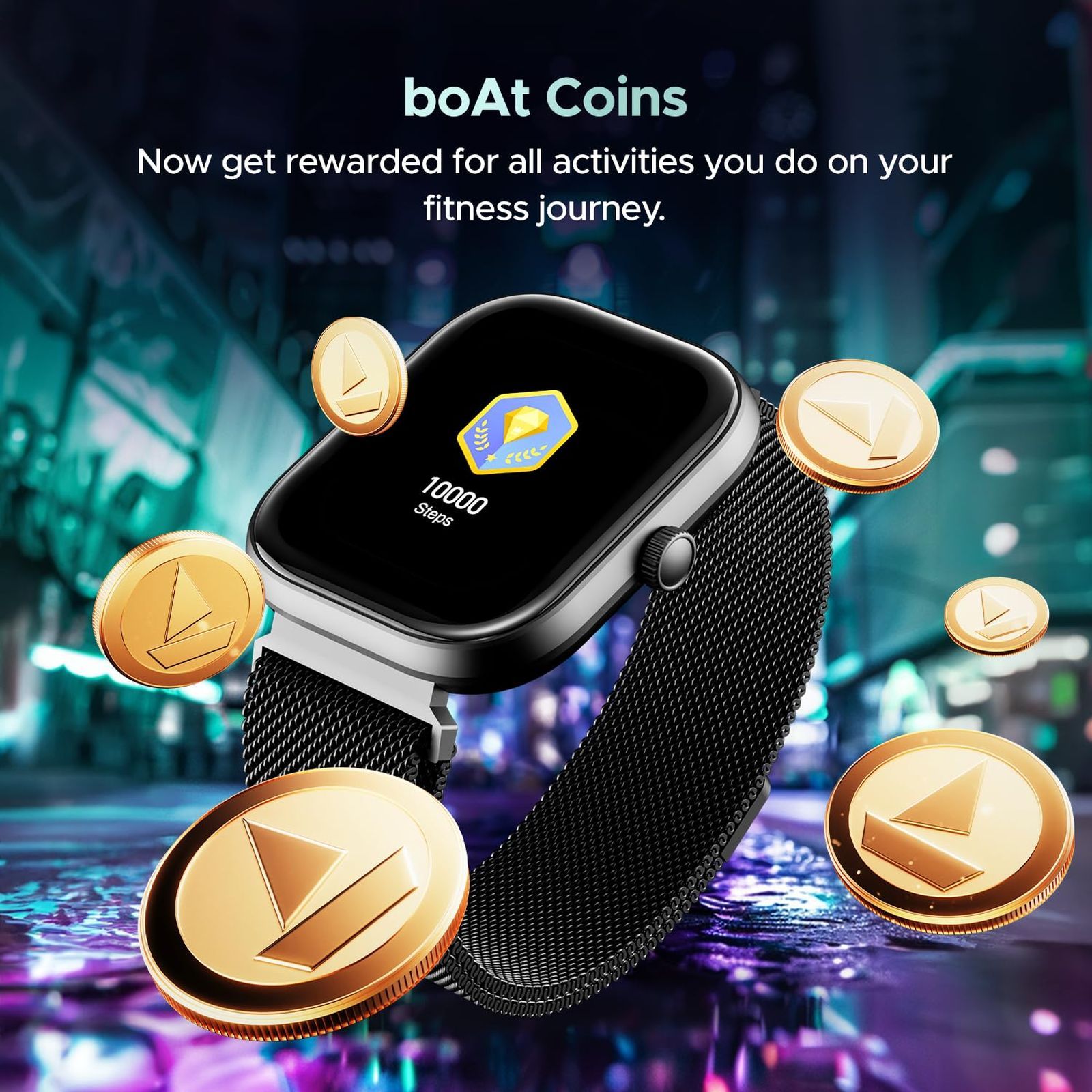 boAt Wave Sigma 3 Smartwatch with Bluetooth Calling (51.05mm HD Display, IP67 Water Resistant, Metal Black Strap)_6