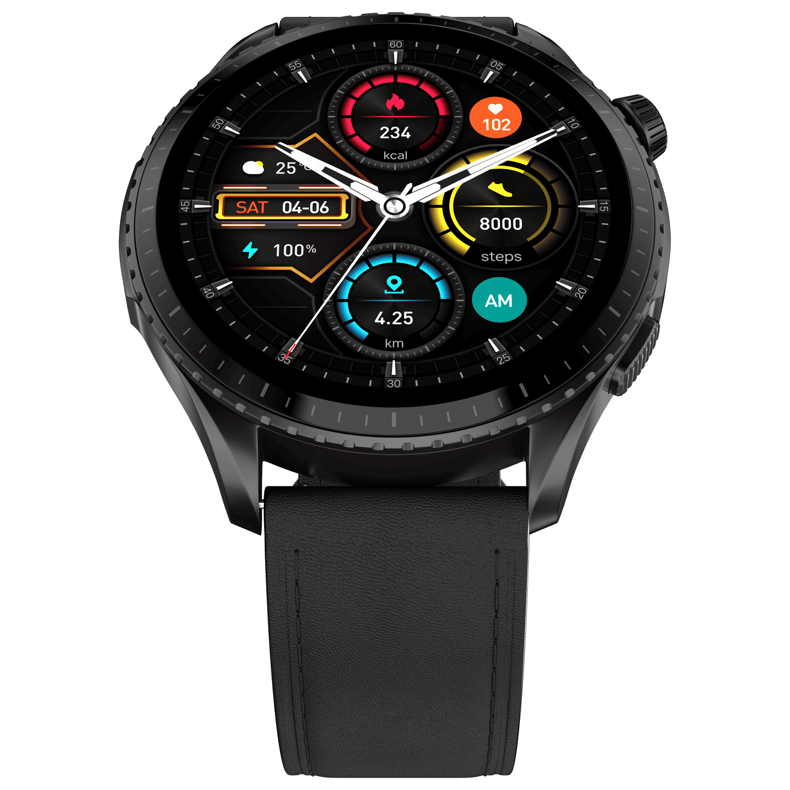 noise Origin Smartwatch with Activity Tracker (37.08mm AMOLED Display, 3ATM Water Resistant, Classic Black Strap)_16