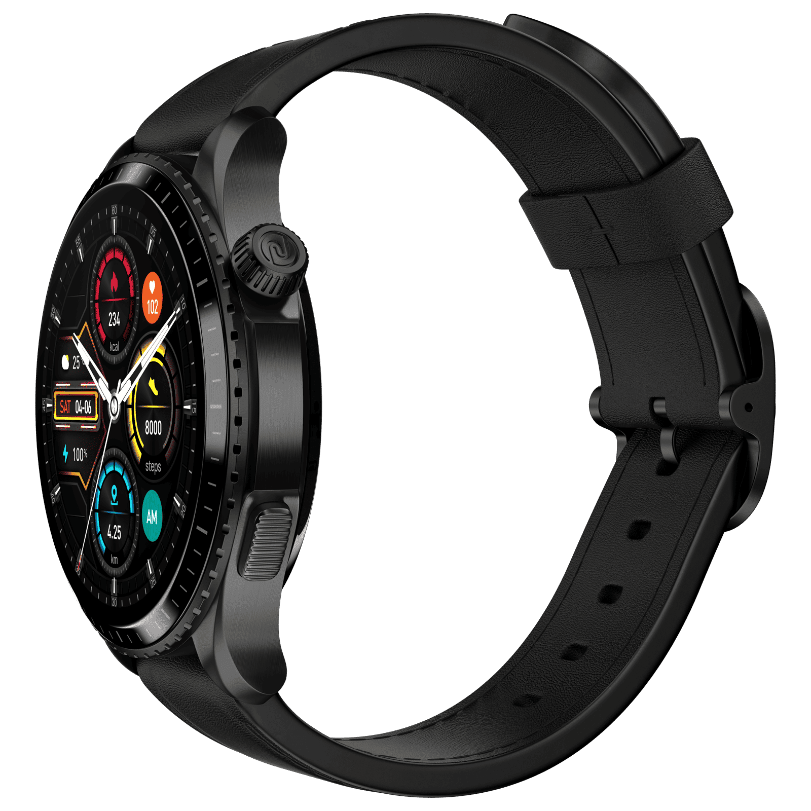 noise Origin Smartwatch with Activity Tracker (37.08mm AMOLED Display, 3ATM Water Resistant, Classic Black Strap)_3