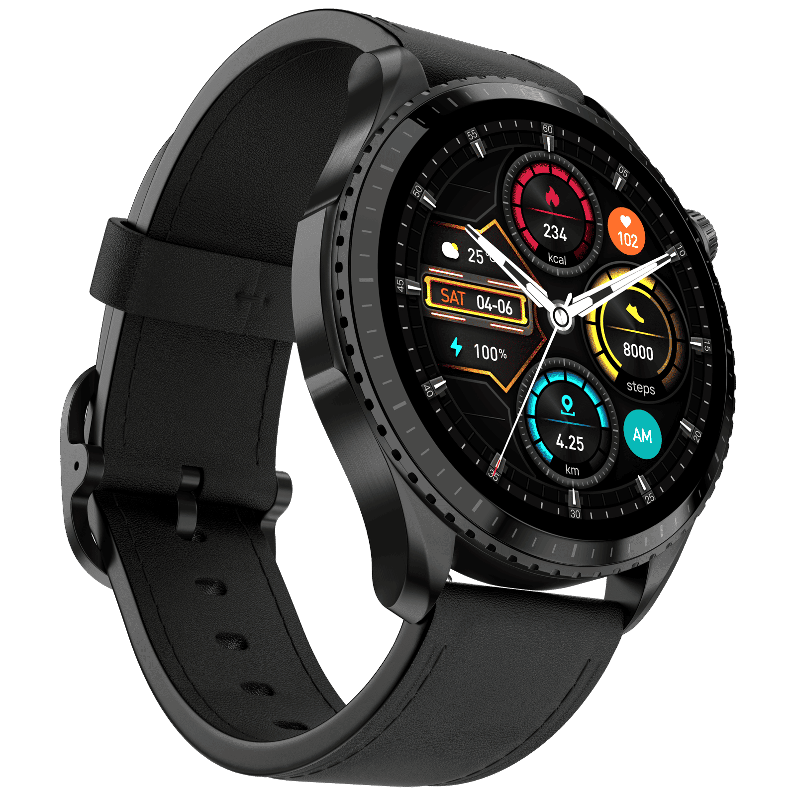 noise Origin Smartwatch with Activity Tracker (37.08mm AMOLED Display, 3ATM Water Resistant, Classic Black Strap)_6
