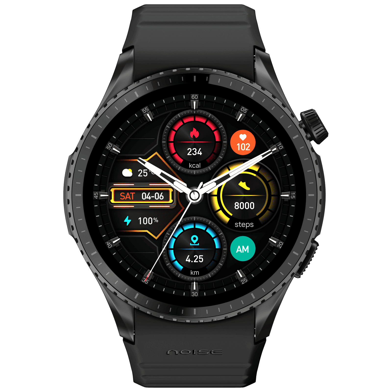 noise Origin Smartwatch with Activity Tracker (37.08mm AMOLED Display, 3ATM Water Resistant, Jet Black Strap) noise Origin Smartwatch with Activity Tracker (37.08mm AMOLED Display, 3ATM Water Resistant, Jet Black Strap)_1