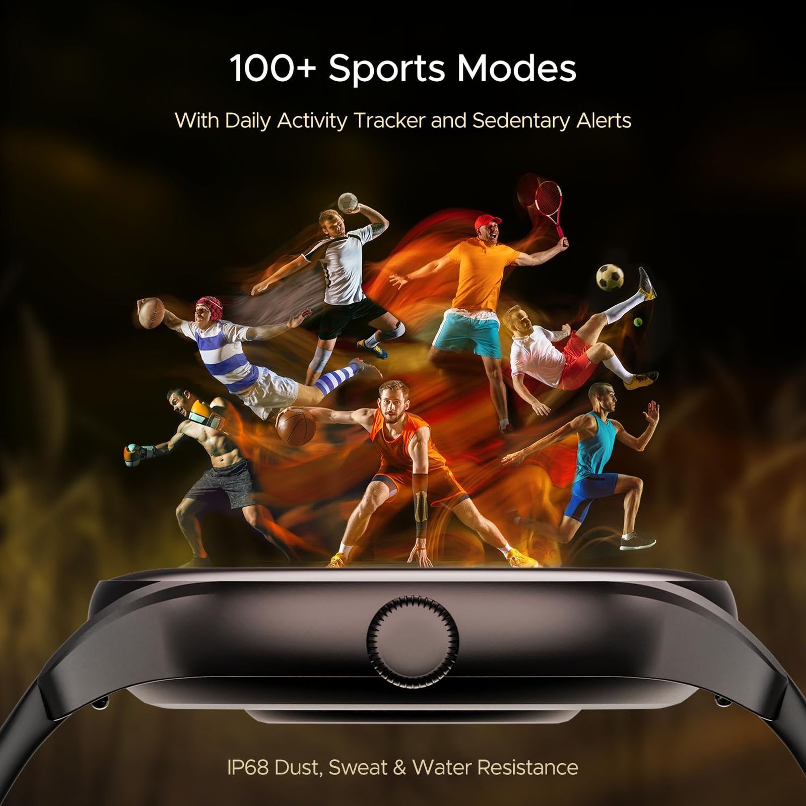 boAt Lunar Connect Ace Smartwatch with Bluetooth Calling (36.3mm AMOLED Display, IP68 Water Resistant, Charcoal Black Strap)_4