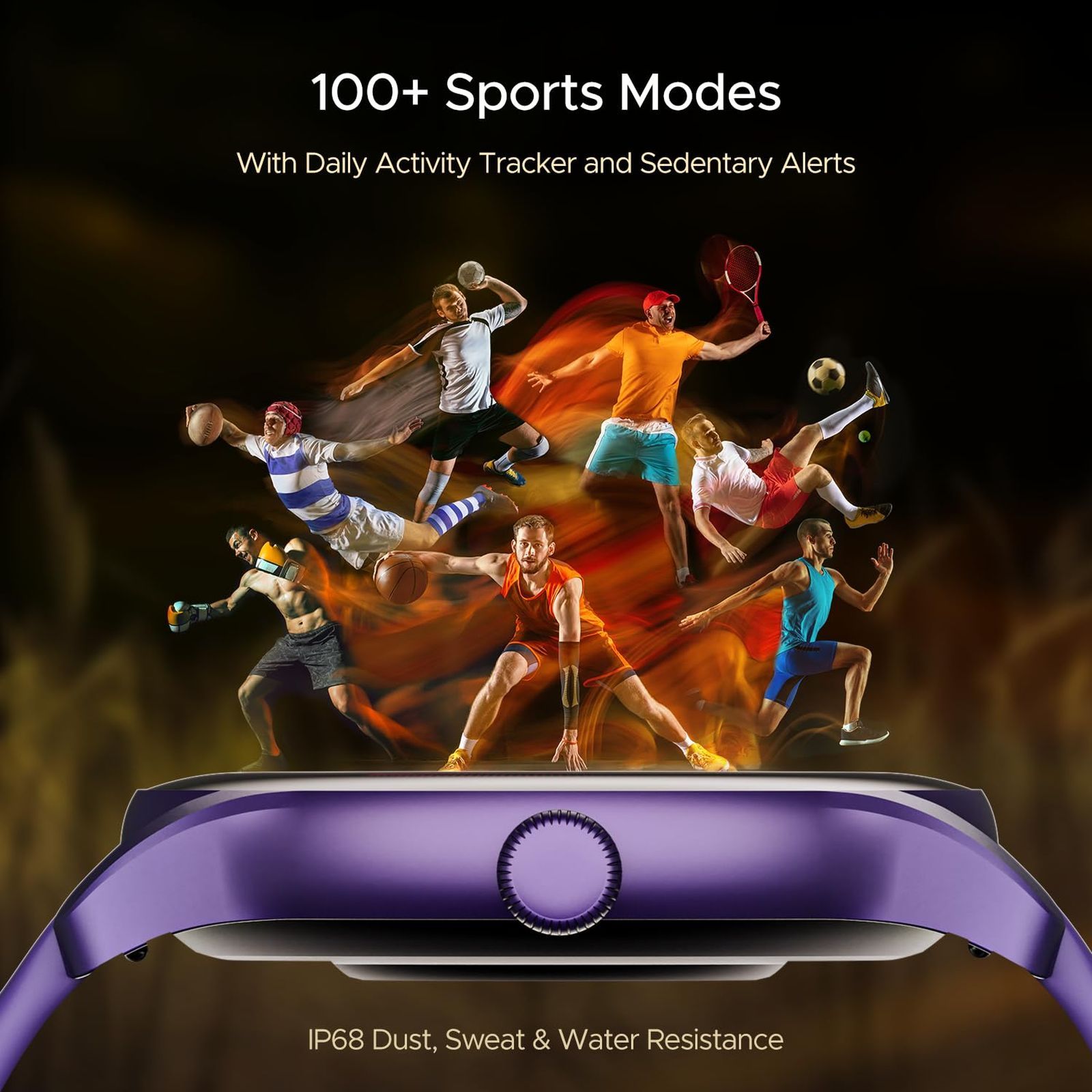 boAt Lunar Connect Ace Smartwatch with Bluetooth Calling (36.3mm AMOLED Display, IP68 Water Resistant, Orchid Purple Strap)_7