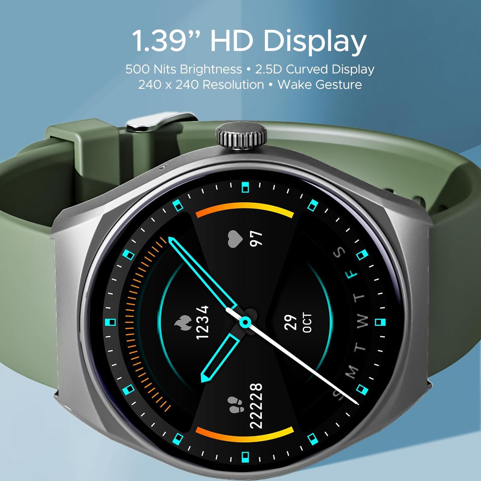 boAt Lunar Seek Smartwatch with Bluetooth Calling (35.30mm 2.5D Curved HD Display, IP67 Water Resistant, Pastel Green Strap) boAt Lunar Seek Smartwatch with Bluetooth Calling (35.30mm 2.5D Curved HD Display, IP67 Water Resistant, Pastel Green Strap)_6