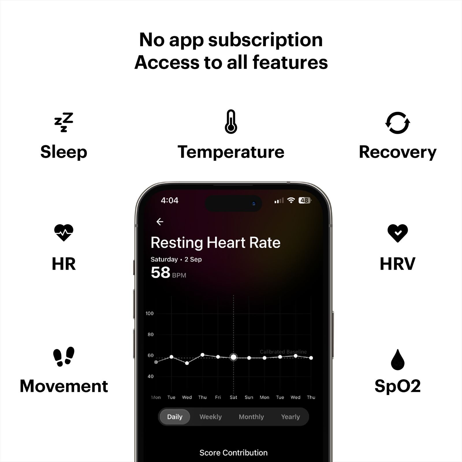 Ultrahuman Ring AIR Smart Ring with Activity Tracker (Size 6, 6-Axis Motion Sensors, Aster Black)_9