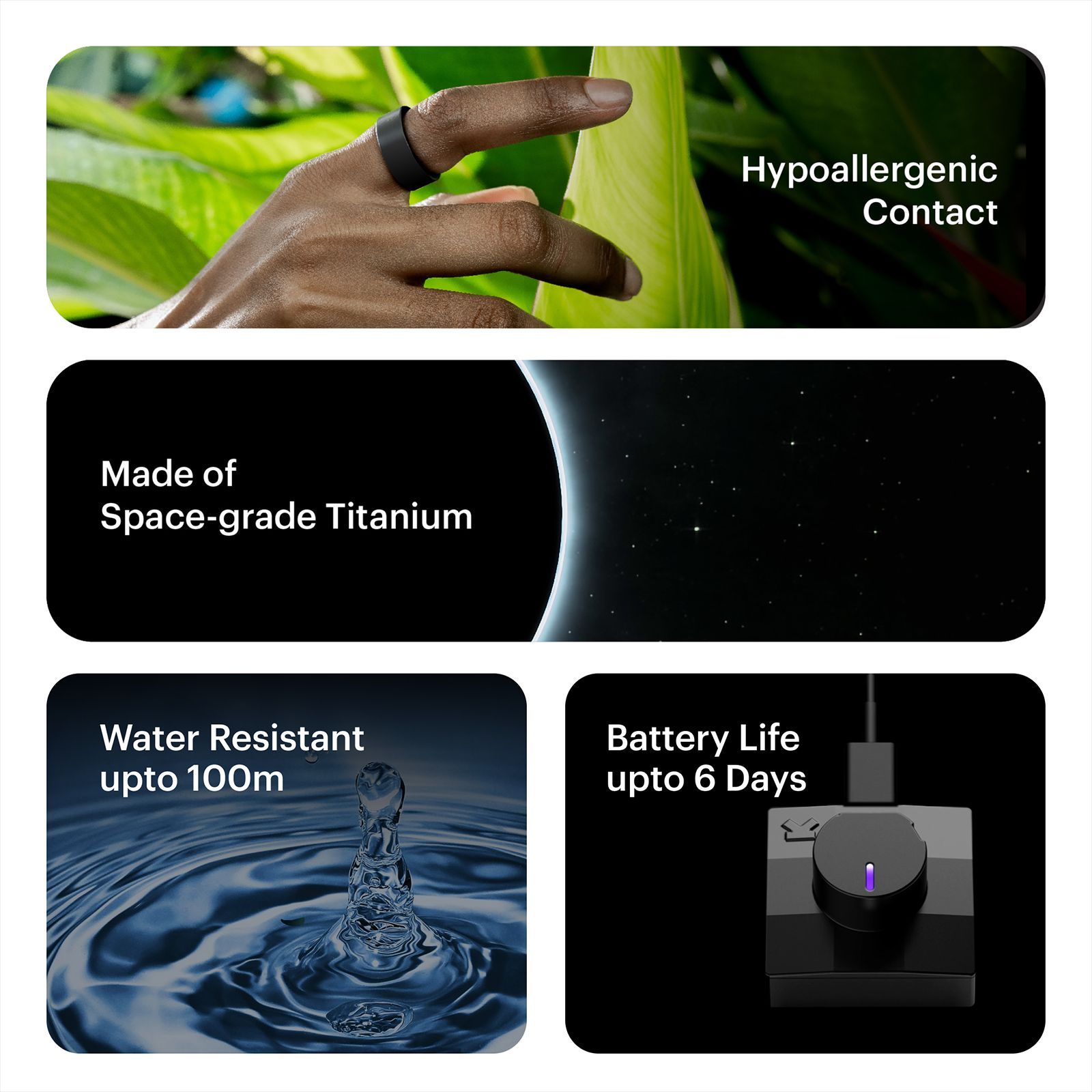 Ultrahuman Ring Air Smart Ring with Activity Tracker (Size 6, 6-Axis Motion Sensors, Matte Grey)_7