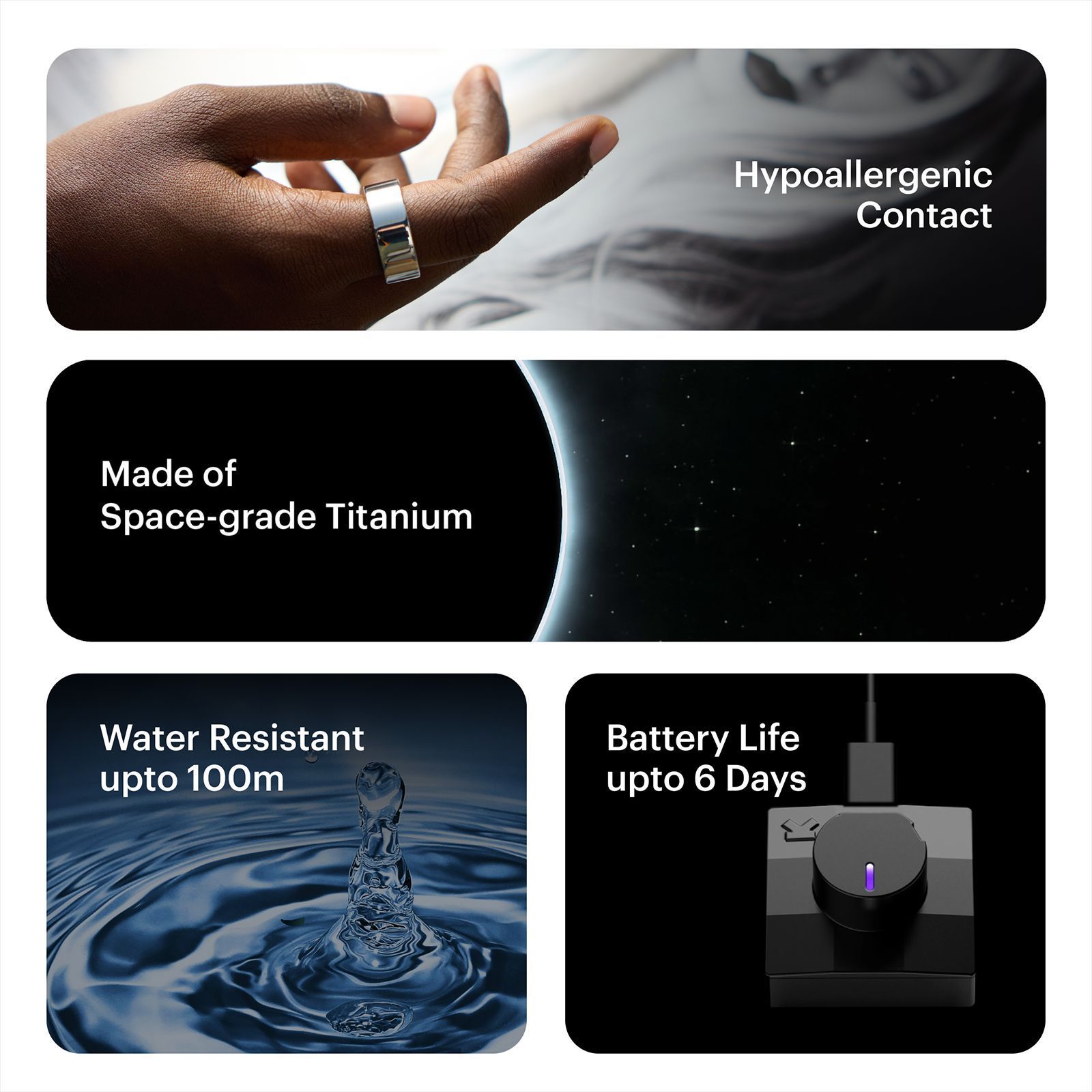 Ultrahuman Ring Air Smart Ring with Activity Tracker (Size 10, 6-Axis Motion Sensors, Space Silver)_9