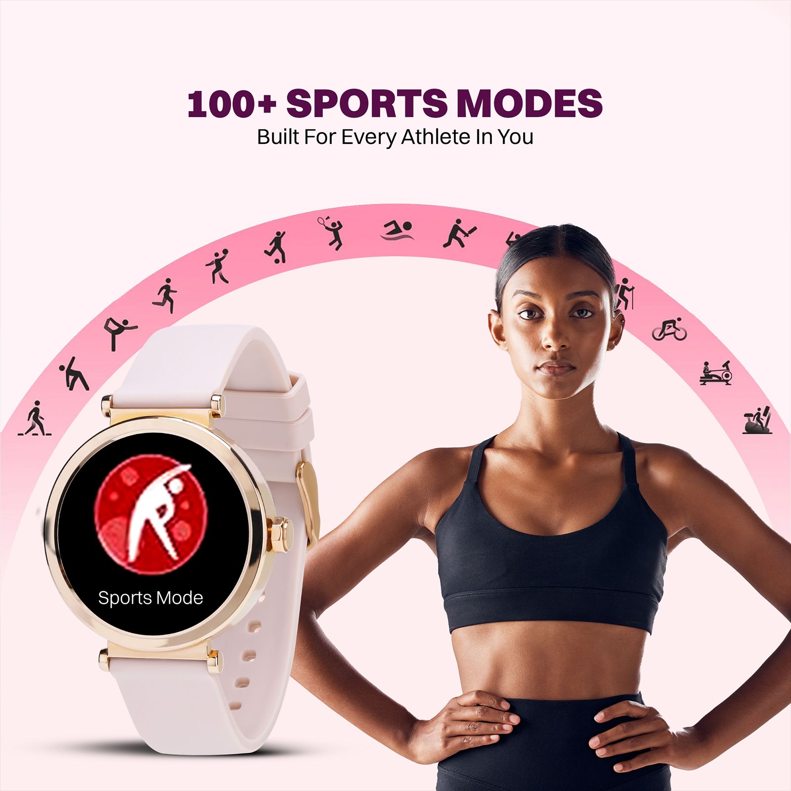 Croma VELCOITY GF Smartwatch with Bluetooth Calling (2025 Model, 1.32inches AMOLED Display, IP68 Waterproof, Rose Gold Strap) Croma VELCOITY GF Smartwatch with Bluetooth Calling (2025 Model, 1.32inches AMOLED Display, IP68 Waterproof, Rose Gold Strap)_5