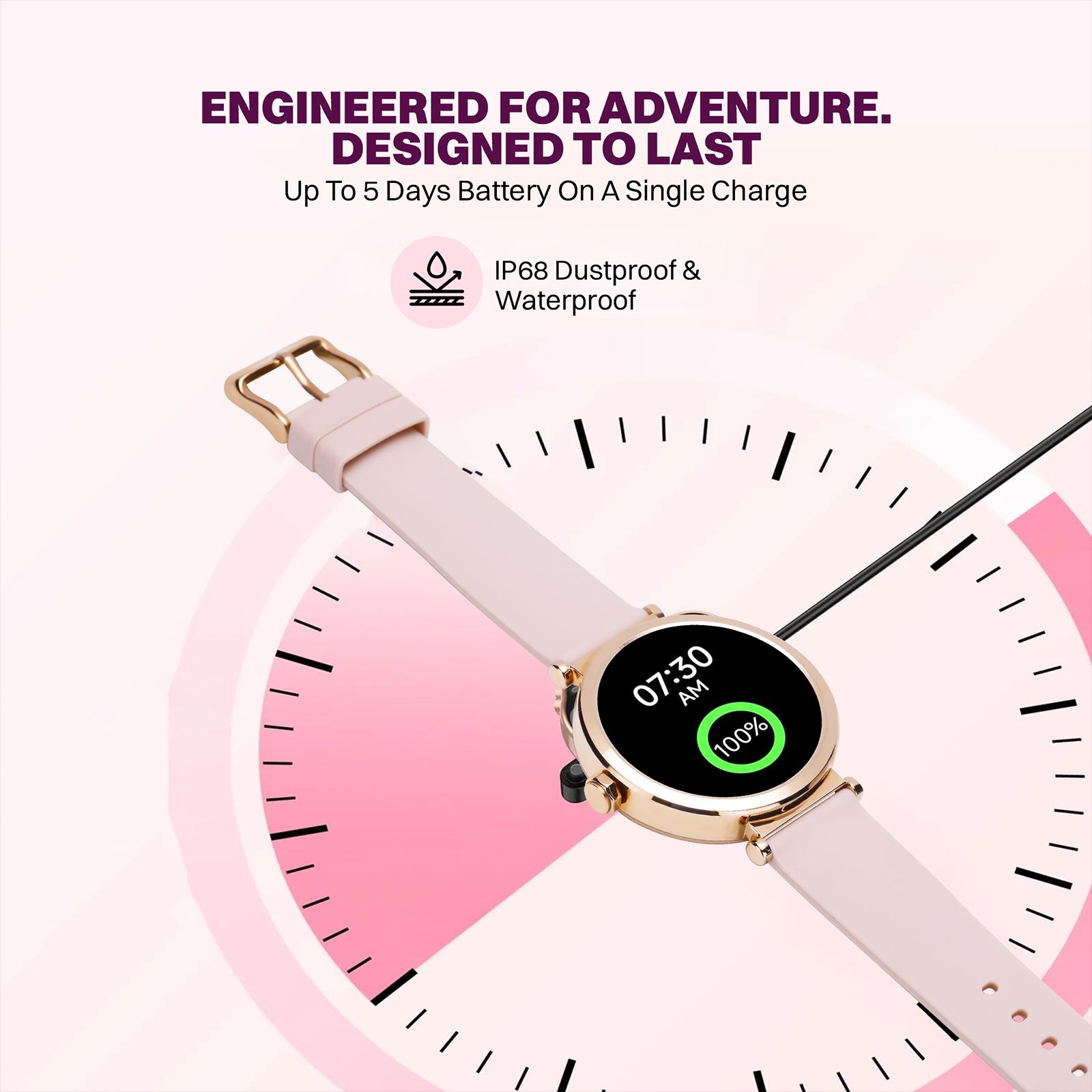 Croma VELCOITY GF Smartwatch with Bluetooth Calling (2025 Model, 1.32inches AMOLED Display, IP68 Waterproof, Rose Gold Strap) Croma VELCOITY GF Smartwatch with Bluetooth Calling (2025 Model, 1.32inches AMOLED Display, IP68 Waterproof, Rose Gold Strap)_6