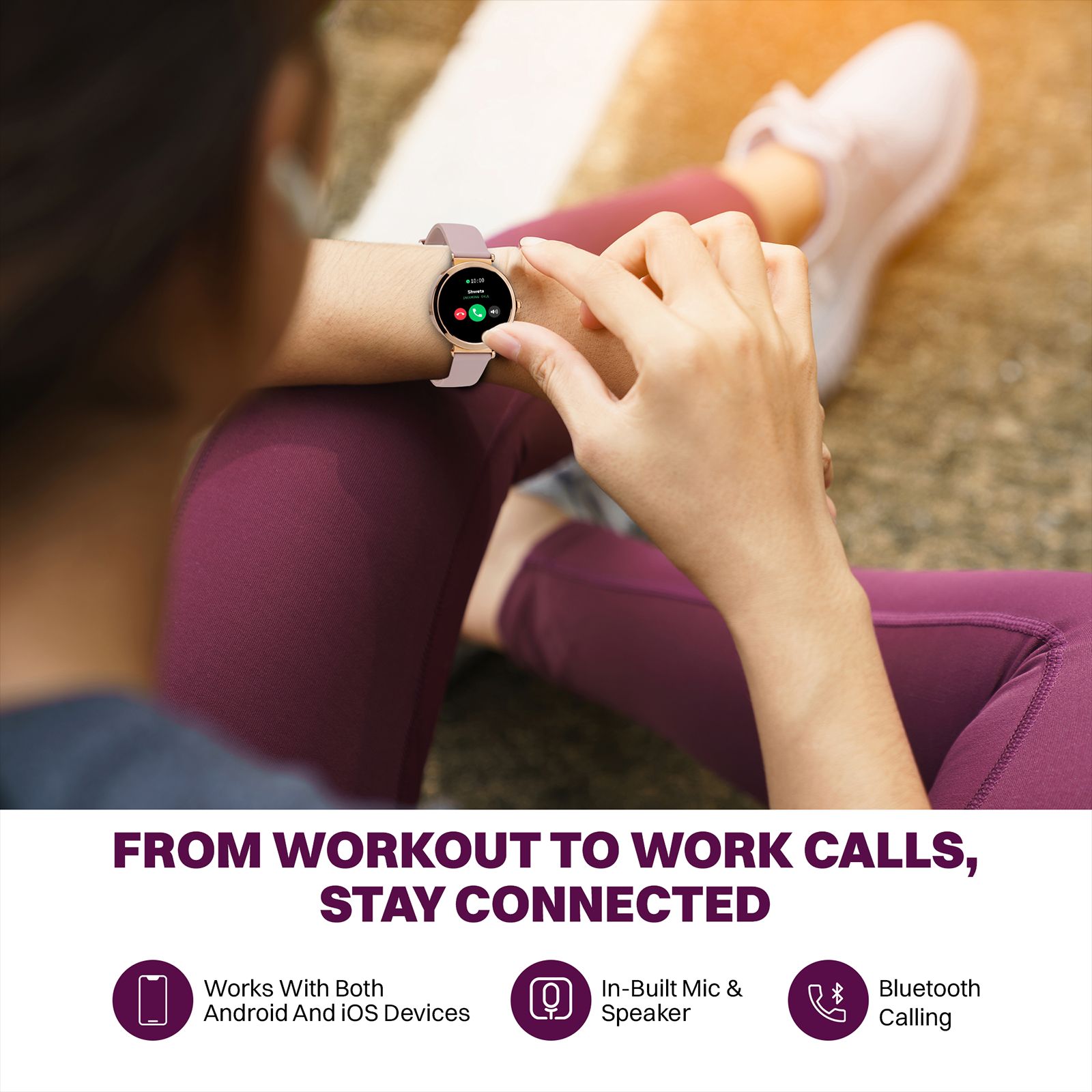 Croma VELCOITY GF Smartwatch with Bluetooth Calling (2025 Model, 1.32inches AMOLED Display, IP68 Waterproof, Rose Gold Strap) Croma VELCOITY GF Smartwatch with Bluetooth Calling (2025 Model, 1.32inches AMOLED Display, IP68 Waterproof, Rose Gold Strap)_7