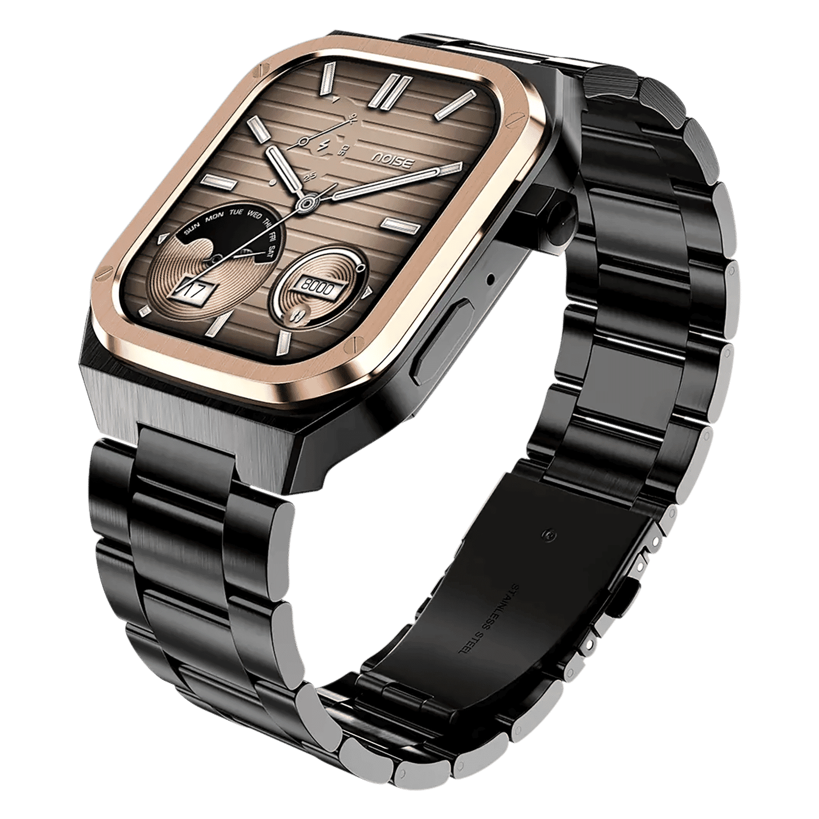 noise ColorFit Chrome Smartwatch with Bluetooth Calling (46.9mm AMOLED Display, IP68 Water Resistant, Elite Midnight Gold Strap) noise ColorFit Chrome Smartwatch with Bluetooth Calling (46.9mm AMOLED Display, IP68 Water Resistant, Elite Midnight Gold Strap)_5