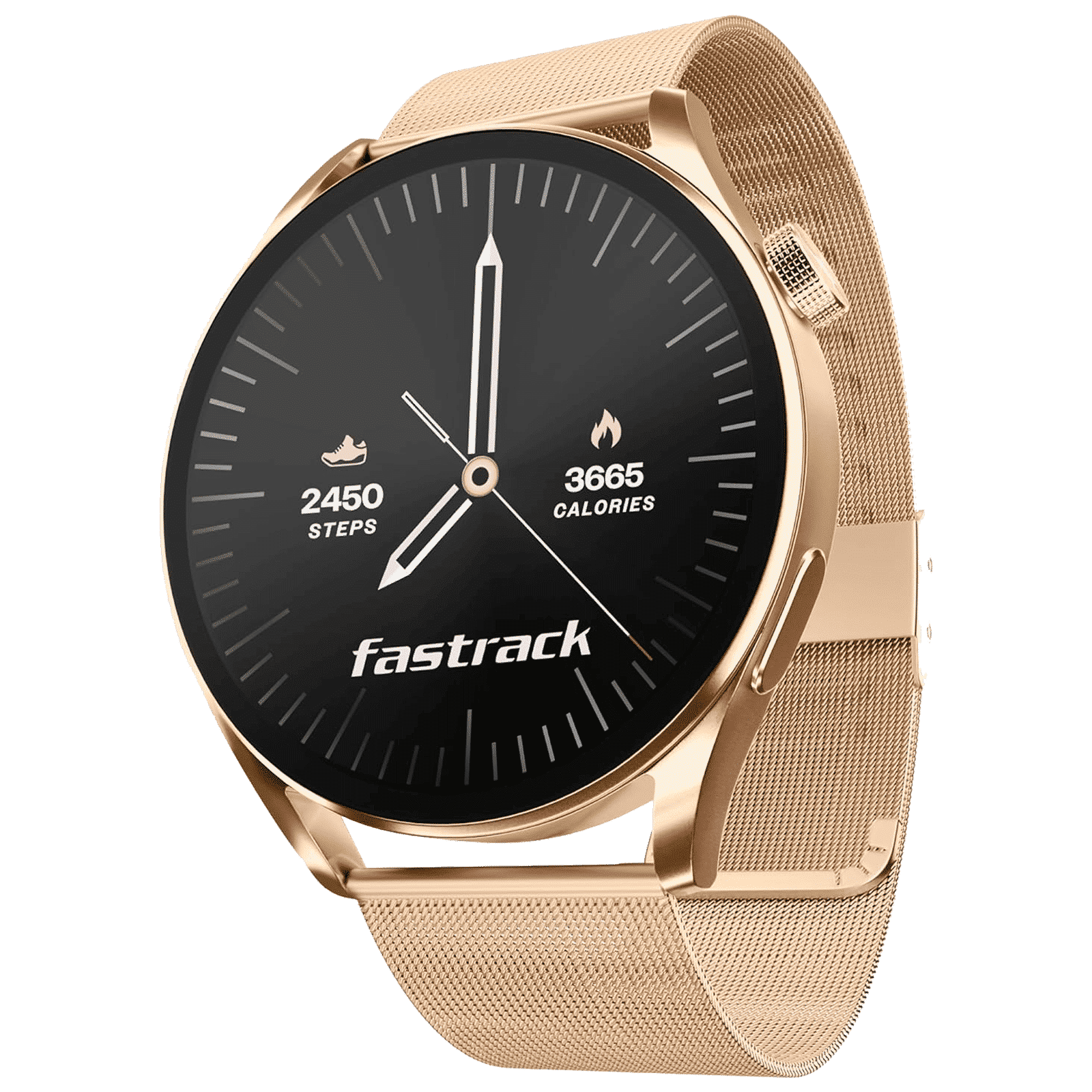 fastrack Dezire FX1 Smartwatch with Bluetooth Calling (35mm UltraVU HD Display, IP68 Water Resistant, Rose Gold Strap)_1