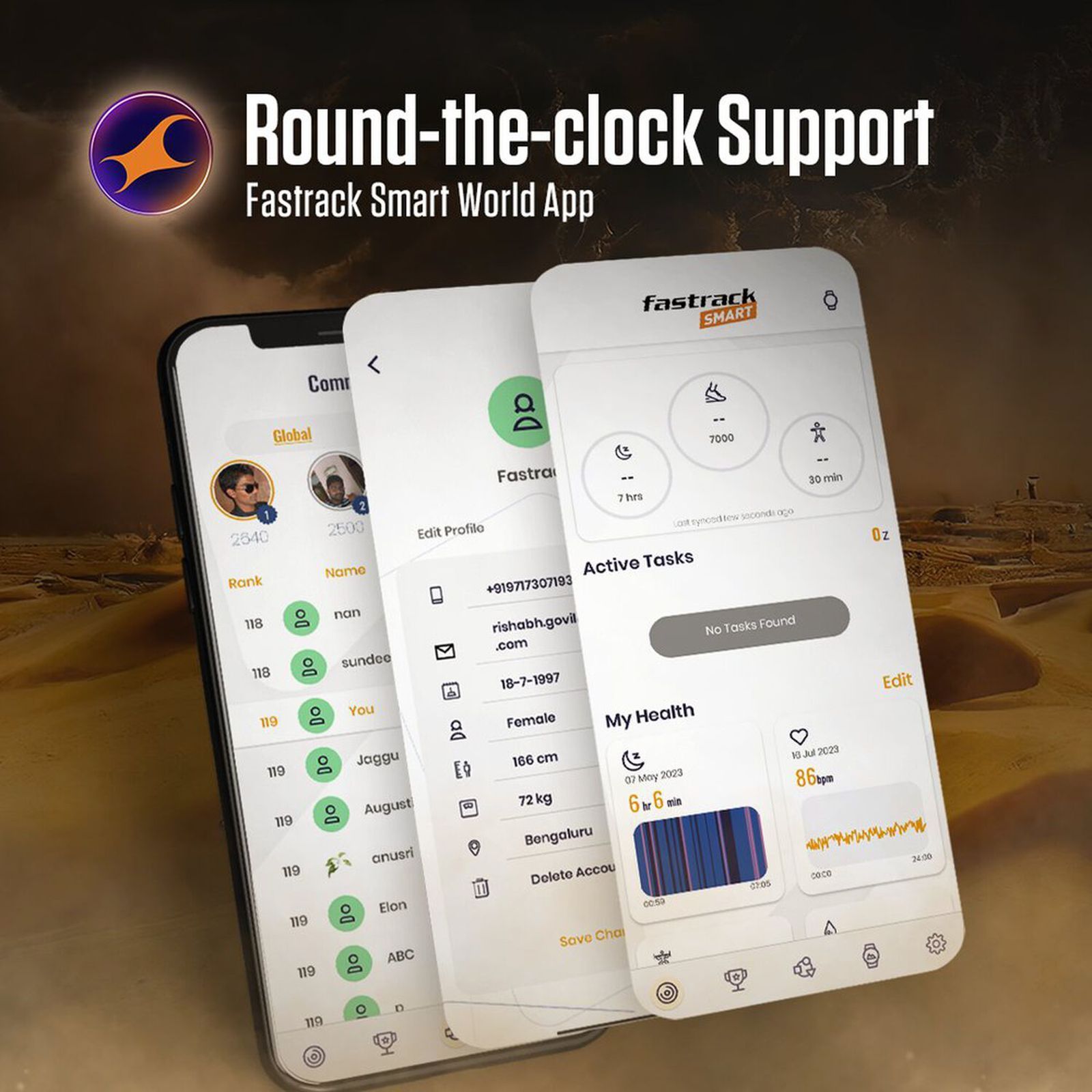 fastrack Xtreme Pro Smartwatch with Bluetooth Calling (36.3mm AMOLED Display, IP68 Water Resistant, Black Strap)_9