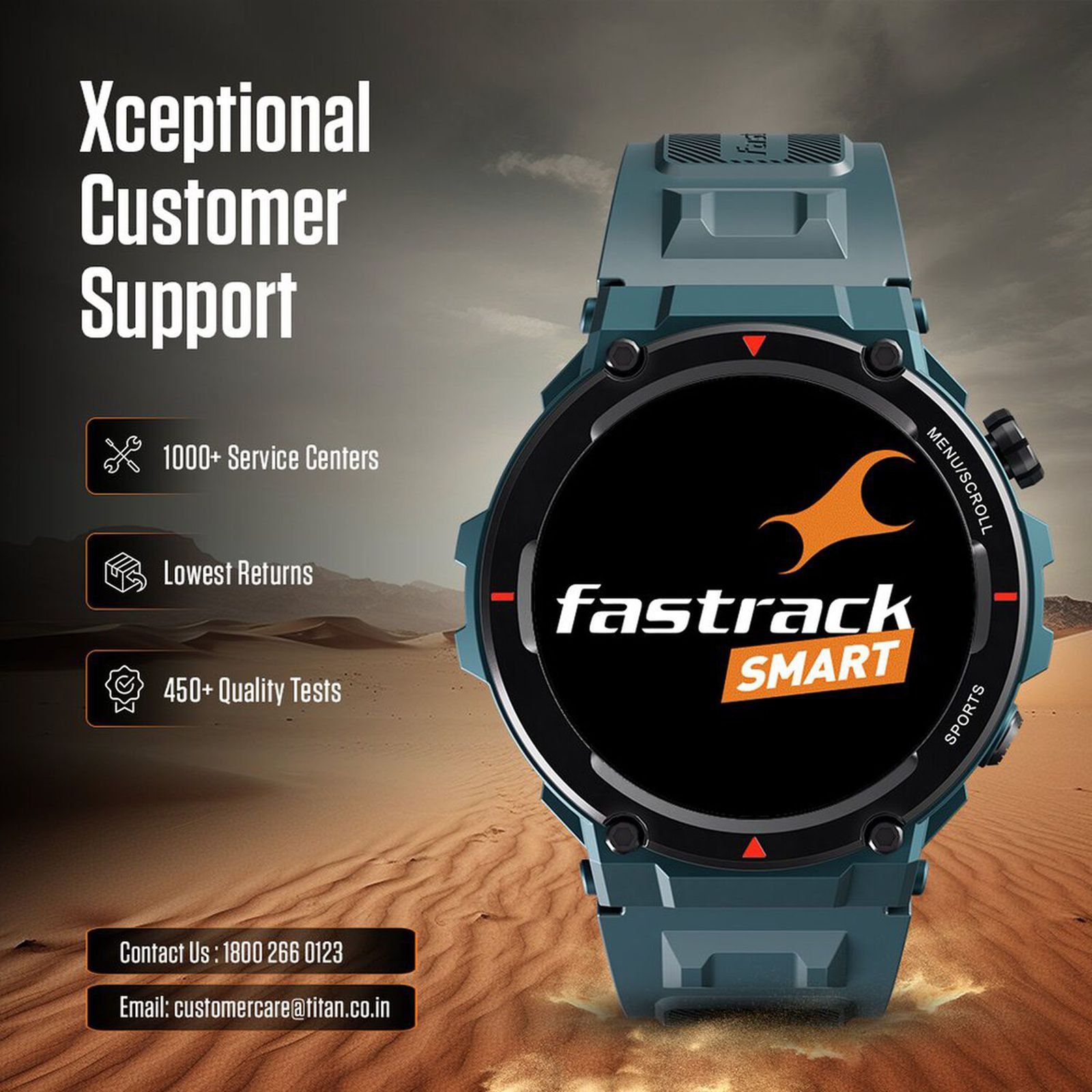 fastrack Xtreme Pro Smartwatch with Bluetooth Calling (36.3mm AMOLED Display, IP68 Water Resistant, Black Strap)_10