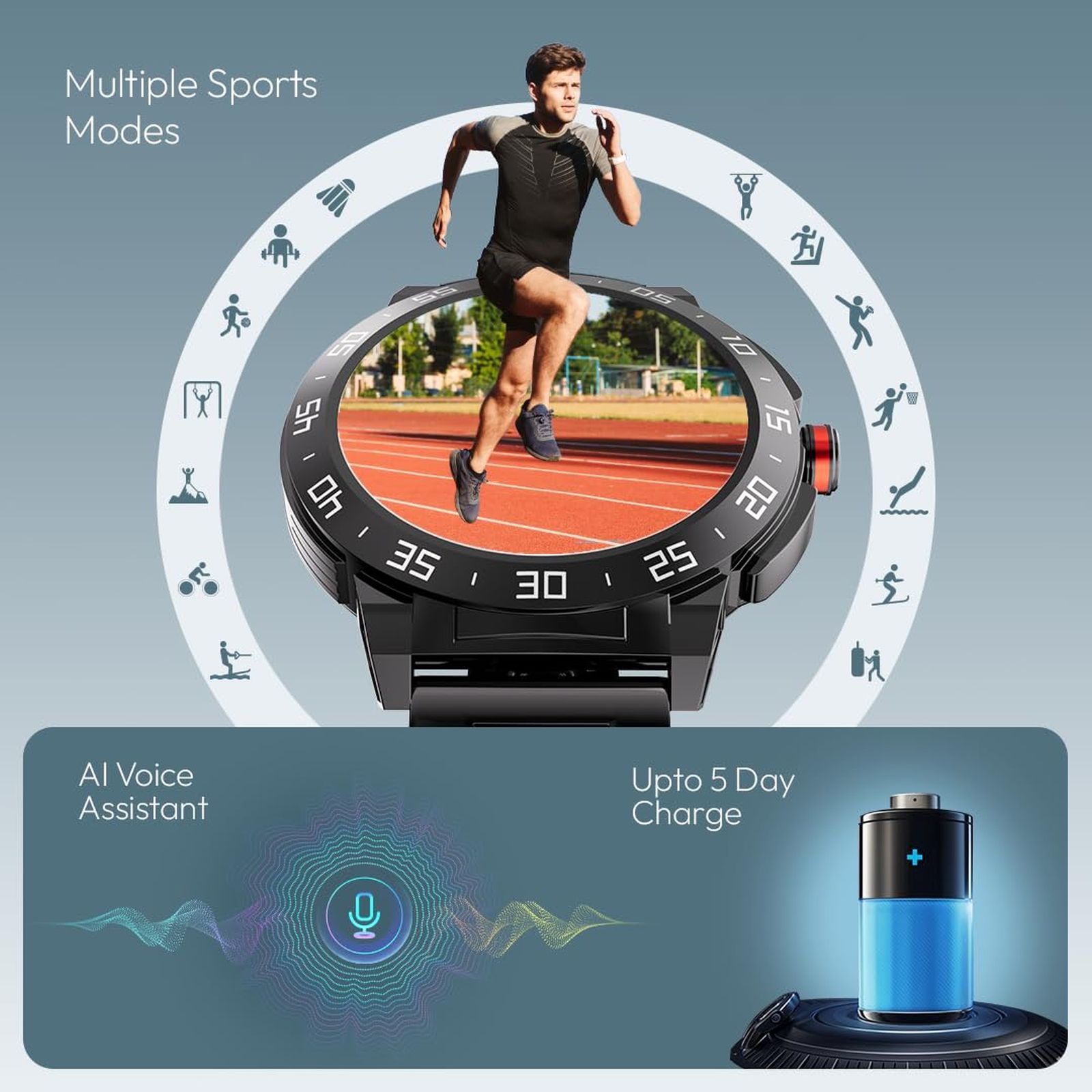 fastrack Magnus FX3 Smartwatch with Bluetooth Calling (37mm UltraVU Display, IP68 Water Resistant, Silver Metal Strap)_8