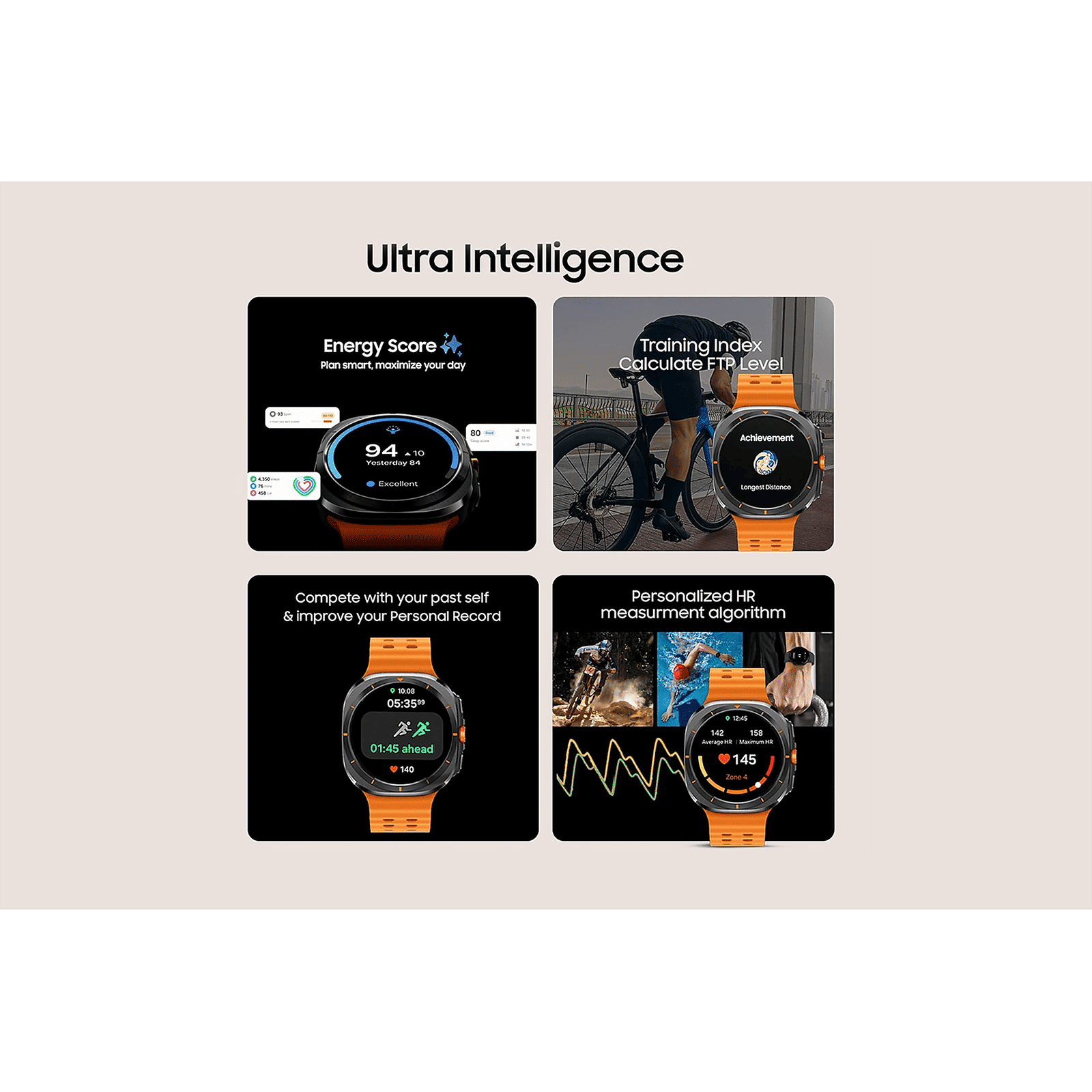 SAMSUNG Galaxy Watch Ultra Wi-Fi+LTE Wear OS Smartwatch (47mm Super AMOLED Display, 3nm Processor, Orange Strap)_10