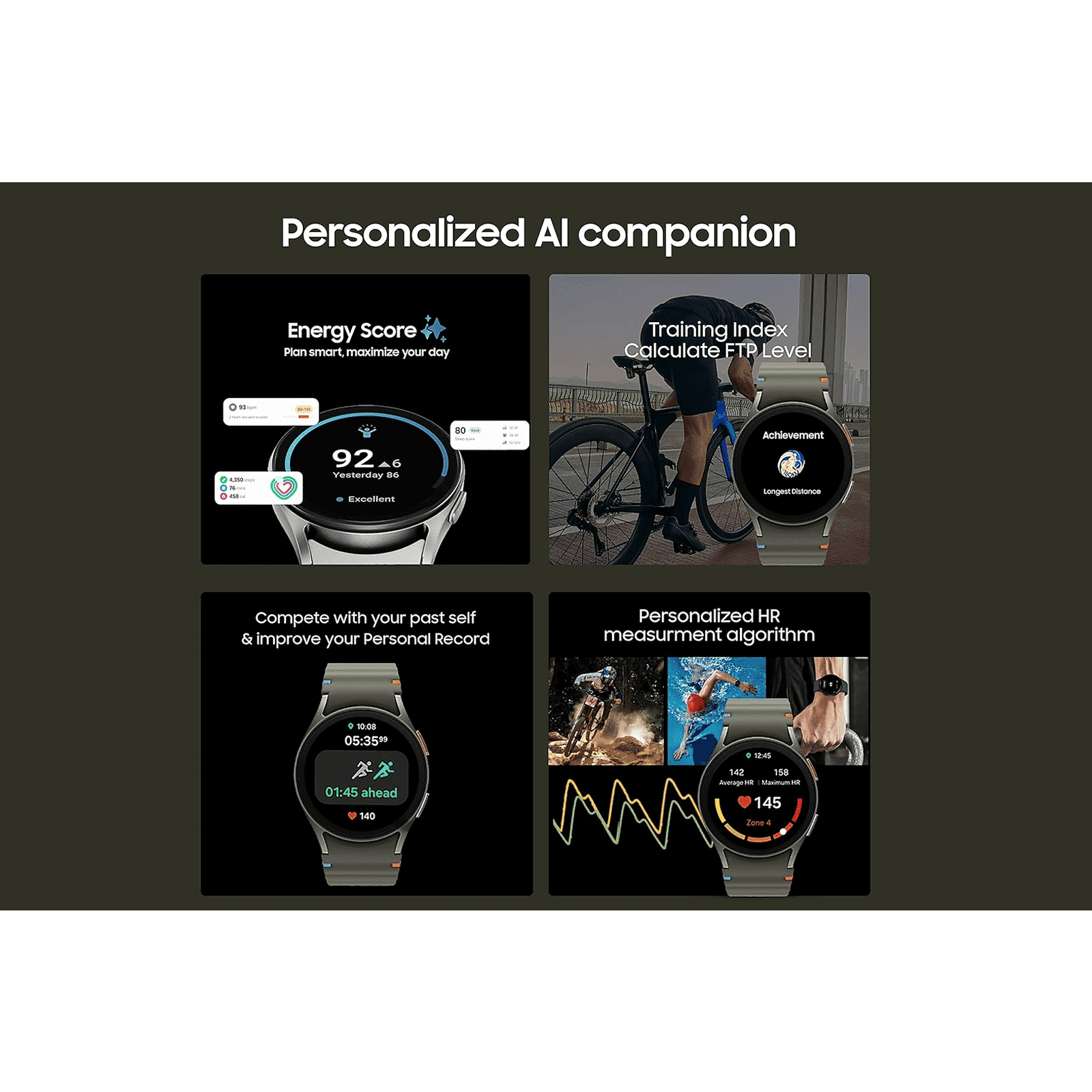 SAMSUNG Galaxy Watch7 Wi-Fi+Bluetooth Wear OS Smartwatch (33.3mm Super AMOLED Display, 3nm Processor, Dual-Frequency GPS, Green Strap)_12