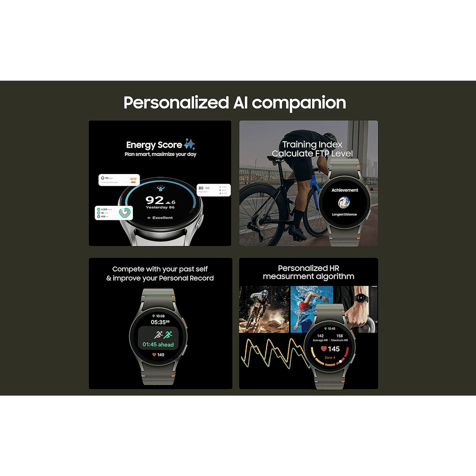 SAMSUNG Galaxy Watch7 Wi-Fi+4G SIM Wear OS Smartwatch (33.3mm Super AMOLED Display, 3nm Processor, Dual-Frequency GPS, Green Strap)_13